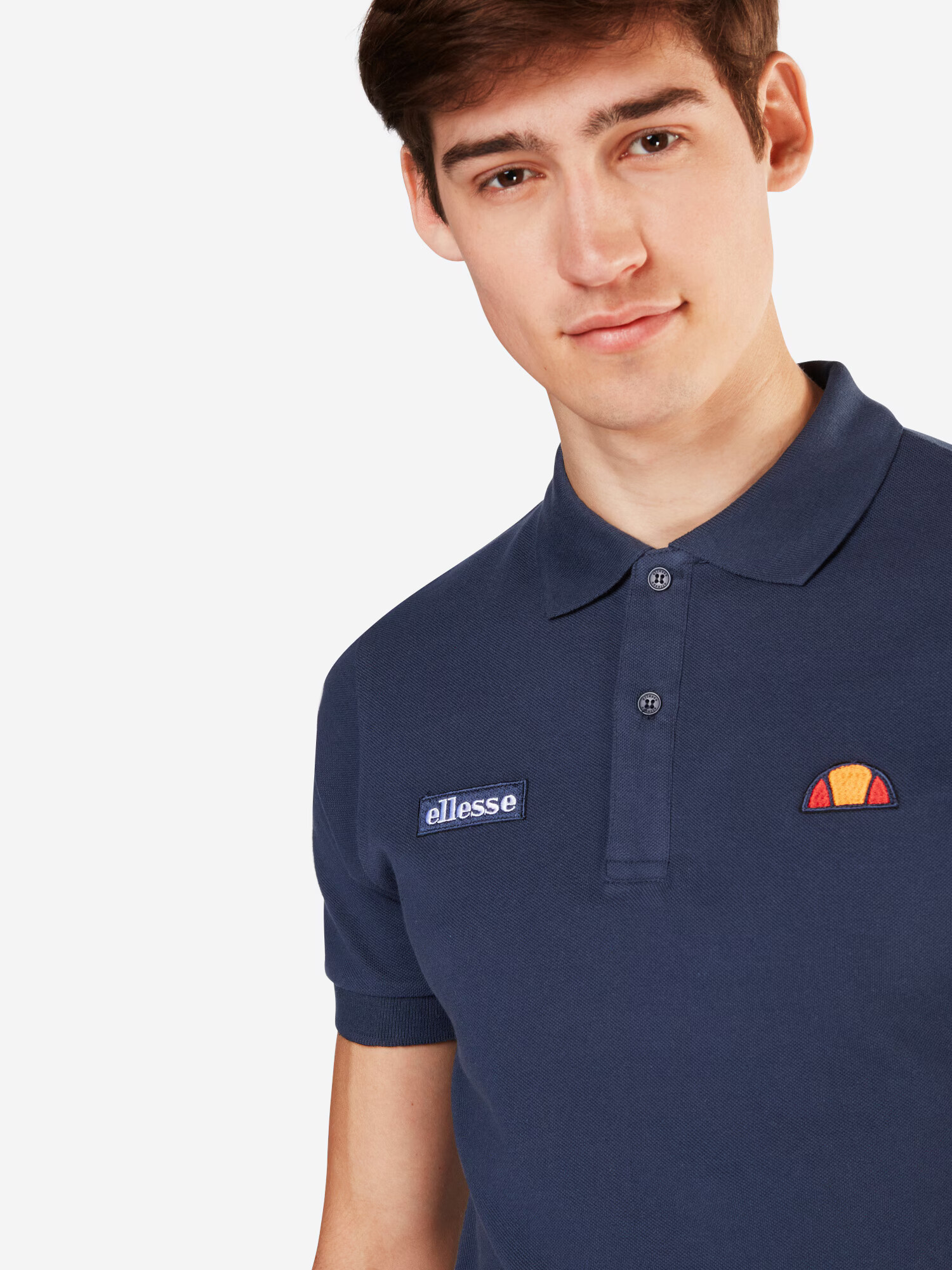 ELLESSE Tricou 'Montura' albastru închis / portocaliu / roșu / alb - Pled.ro