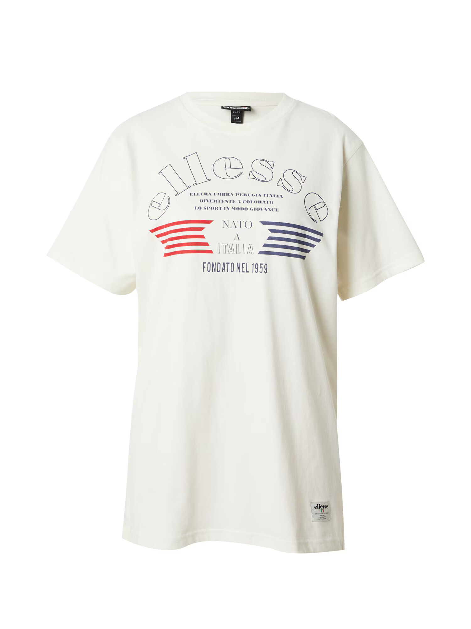 ELLESSE Tricou 'Nirette' bleumarin / roșu / alb murdar - Pled.ro