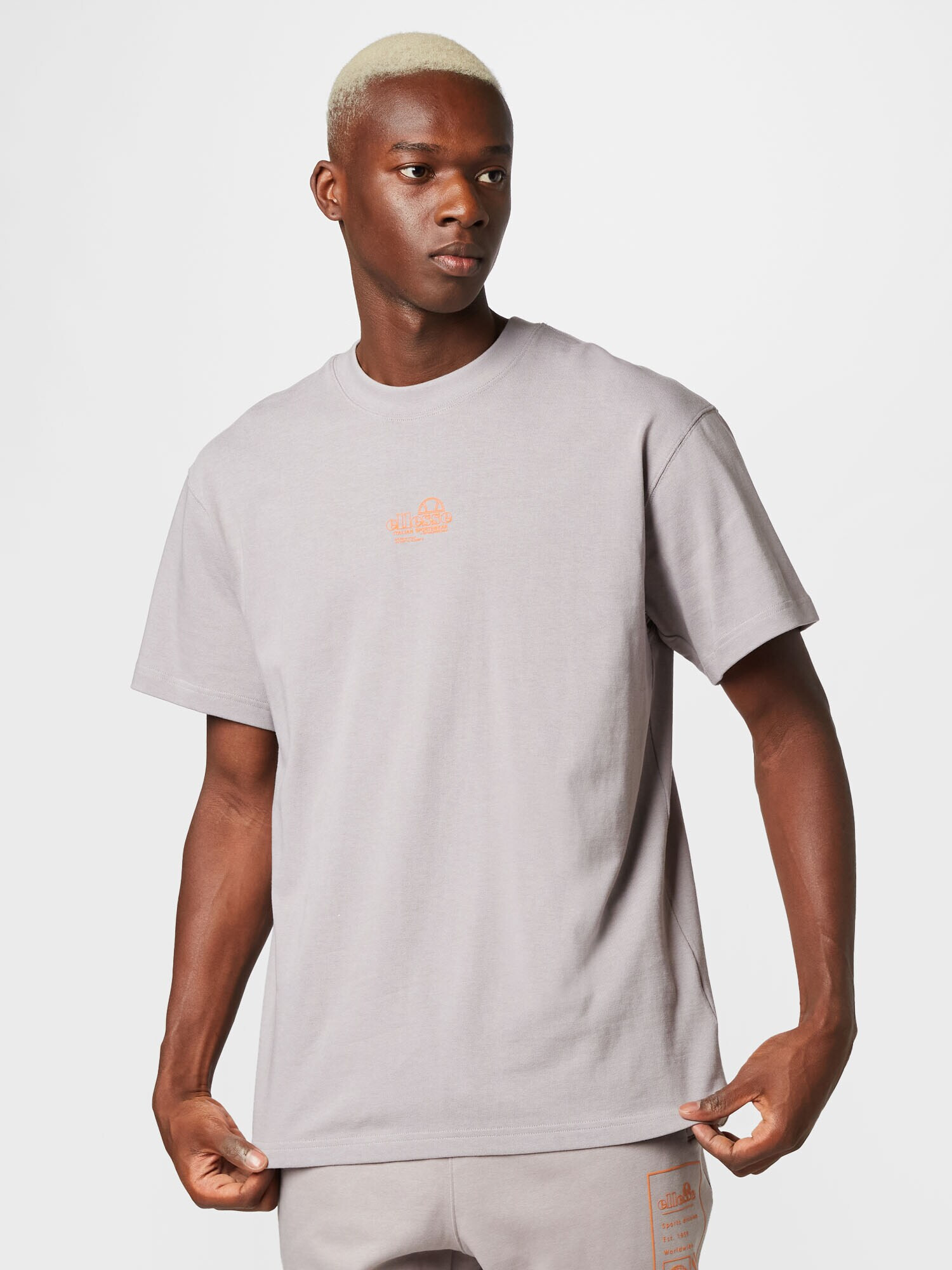 ELLESSE Tricou 'Rilassato' gri / portocaliu - Pled.ro