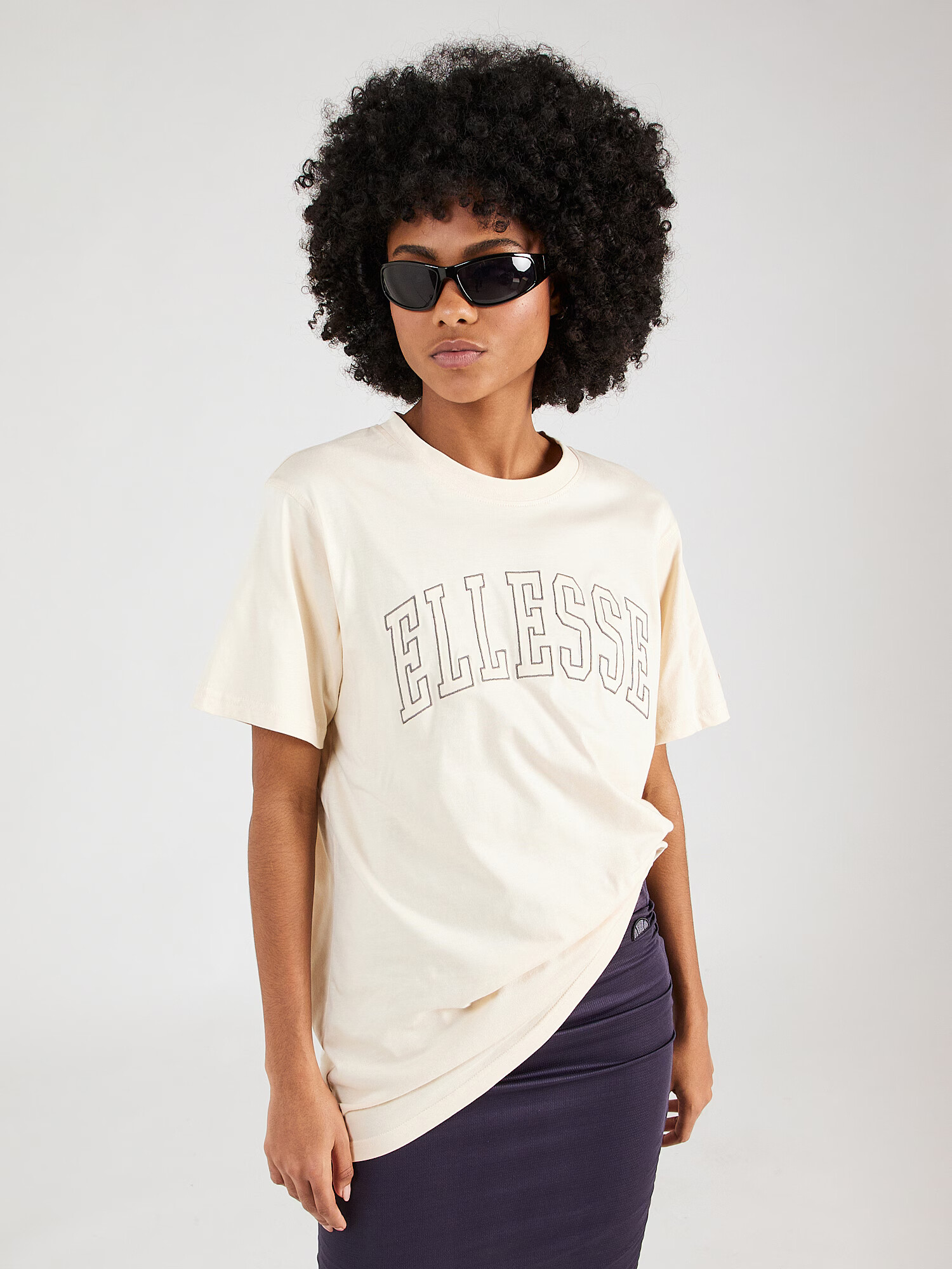 ELLESSE Tricou 'Silvestri' alb kitt / gri argintiu - Pled.ro