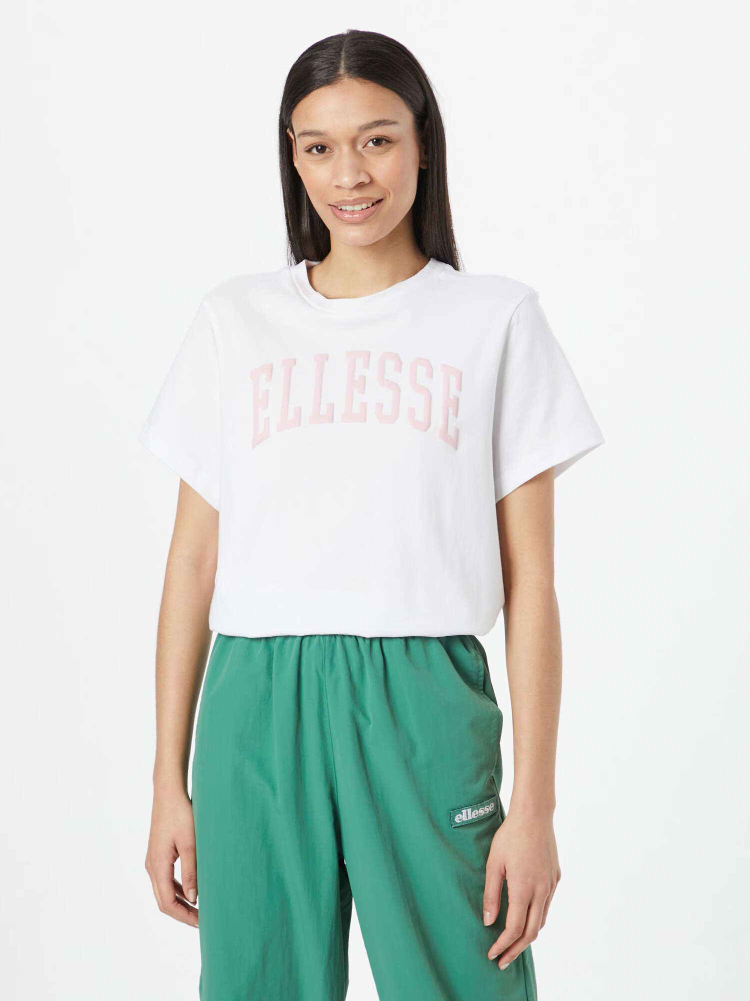 ELLESSE Tricou 'Tressa' roz / alb - Pled.ro