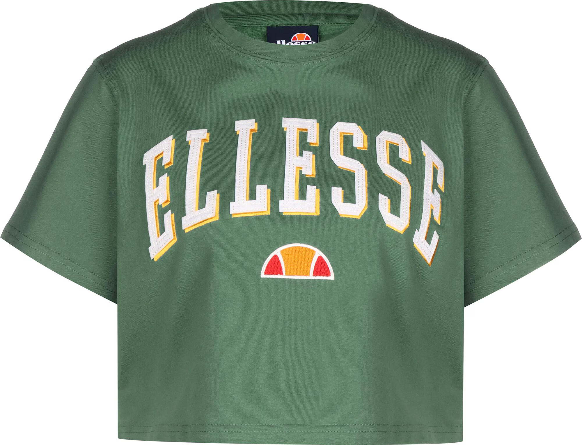 ELLESSE Tricou verde smarald / portocaliu homar / roşu închis / alb murdar - Pled.ro