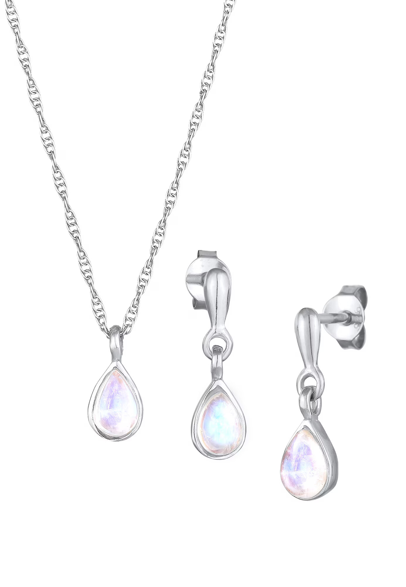 ELLI PREMIUM Set de bijuterii opal / argintiu - Pled.ro