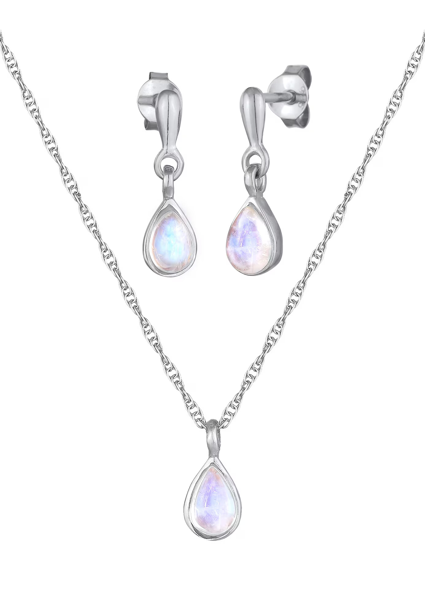 ELLI PREMIUM Set de bijuterii opal / argintiu - Pled.ro