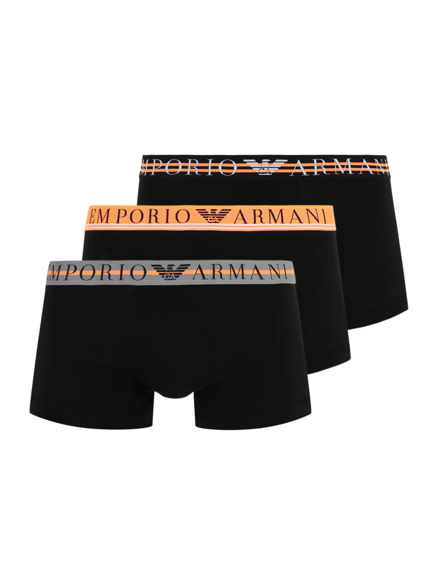 Emporio Armani Boxeri gri / portocaliu caisă / negru - Pled.ro