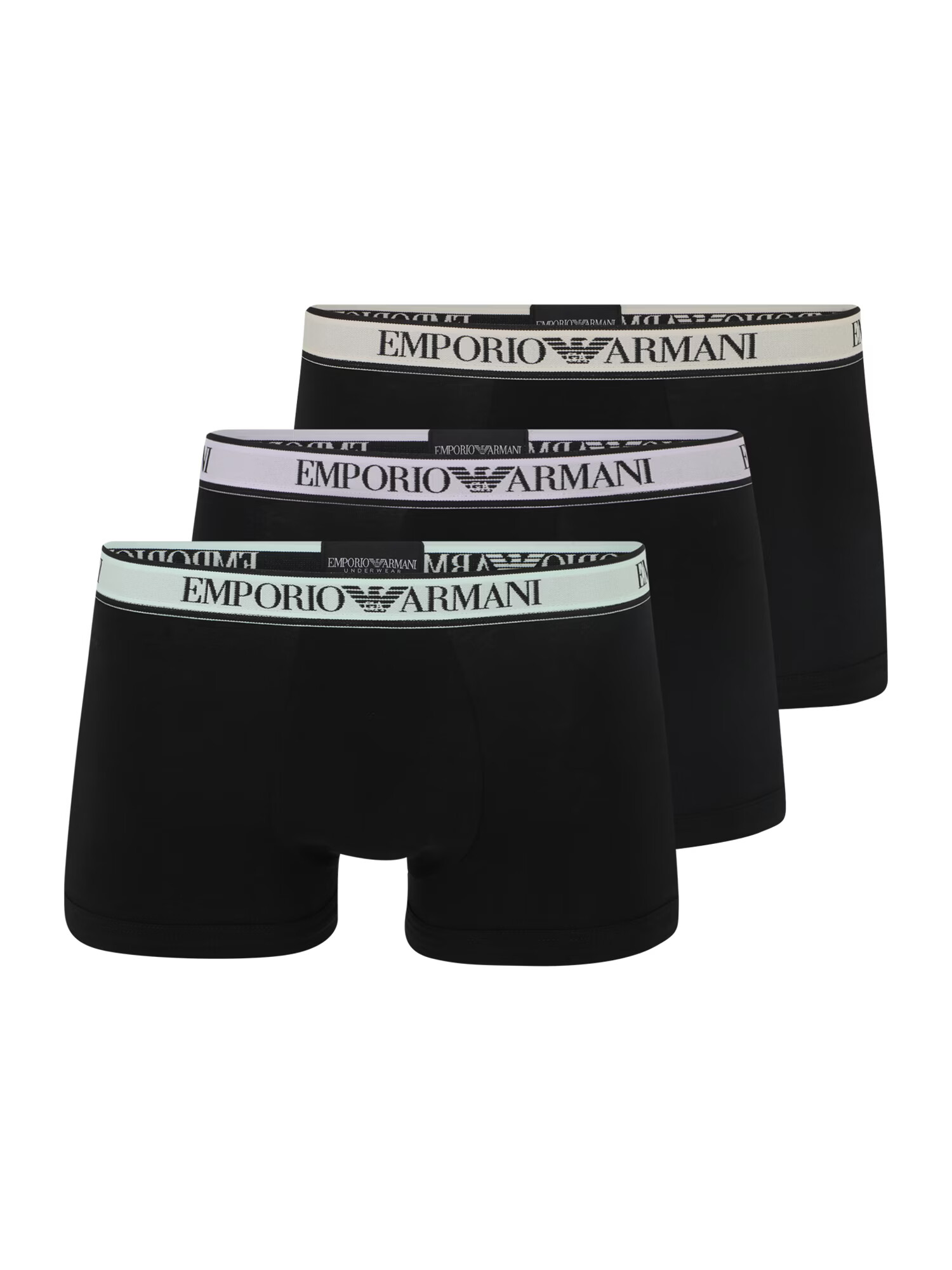 Emporio Armani Boxeri verde pastel / portocaliu pastel / roz / negru - Pled.ro