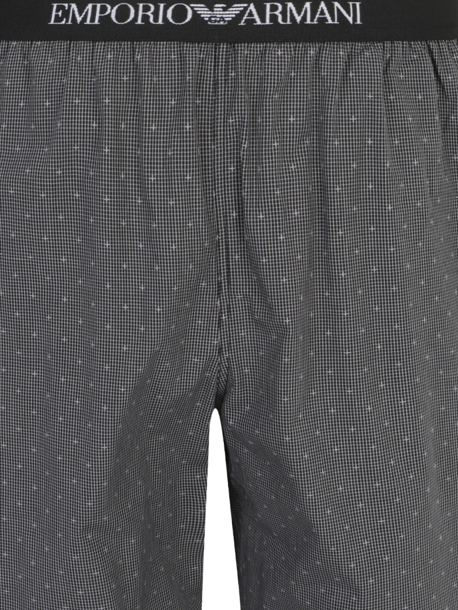 Emporio Armani Pijama lungă negru / alb - Pled.ro