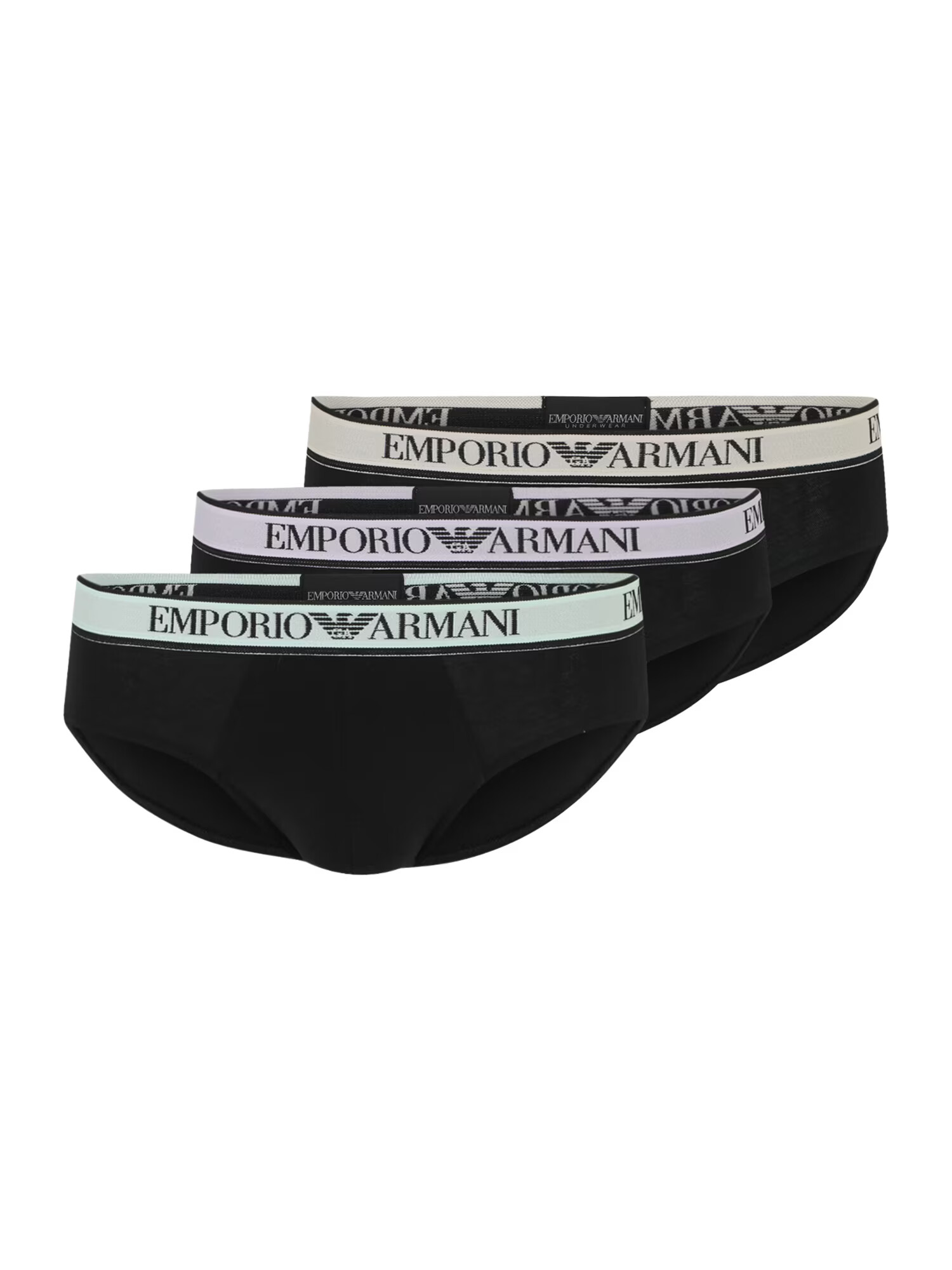 Emporio Armani Slip galben pastel / verde pastel / mov pastel / negru - Pled.ro