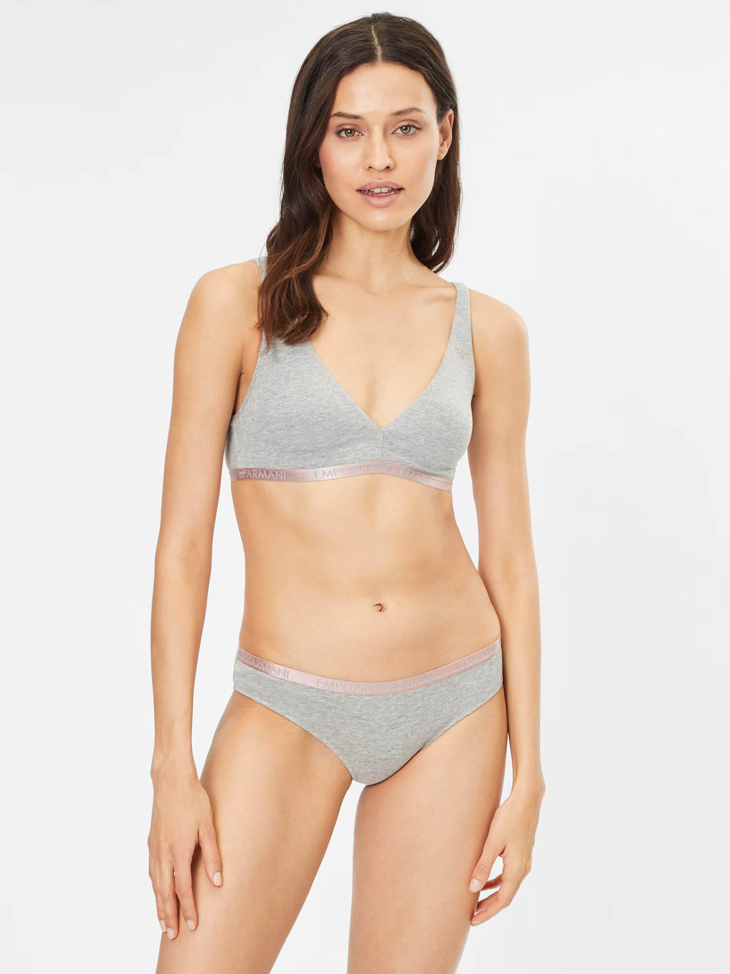 Emporio Armani Sutien gri / roz - Pled.ro