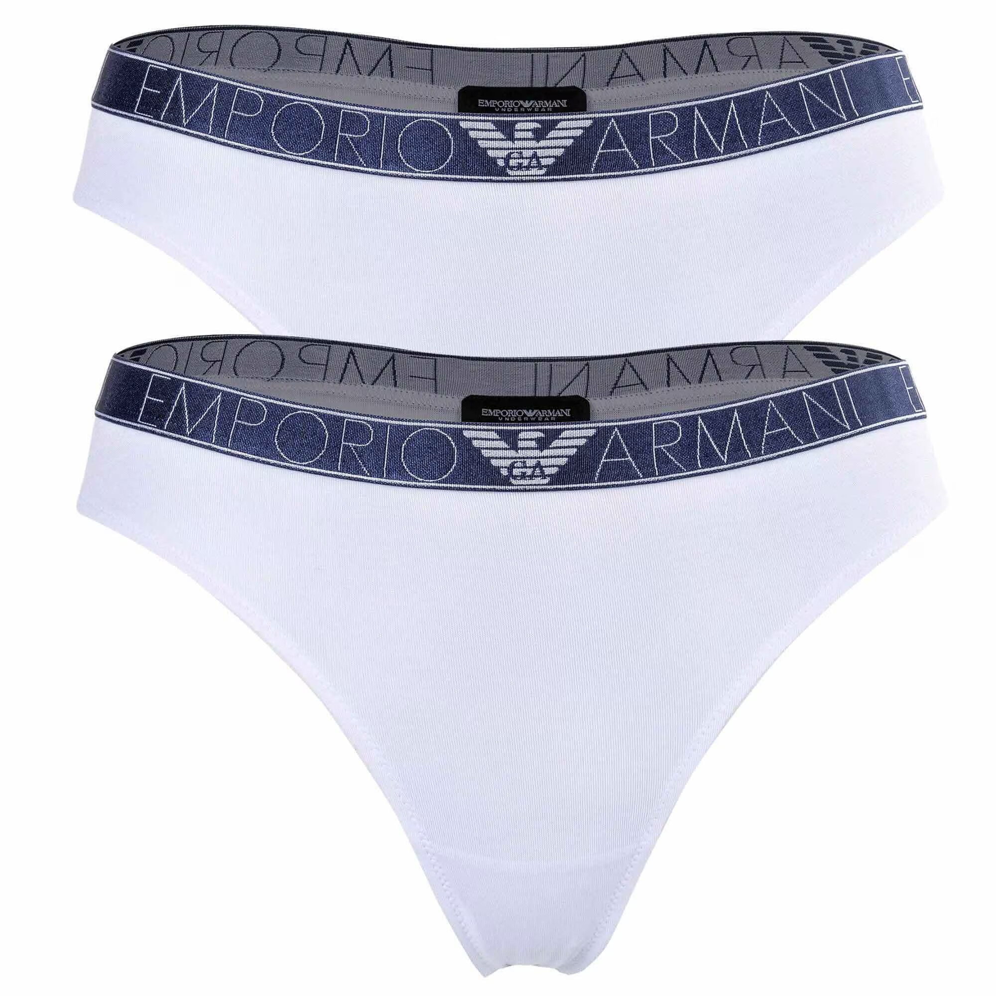 Emporio Armani Tanga gri / alb - Pled.ro