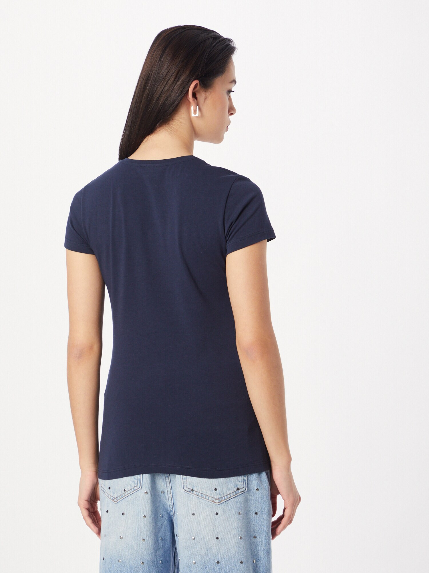 Emporio Armani Tricou bleumarin / alb - Pled.ro