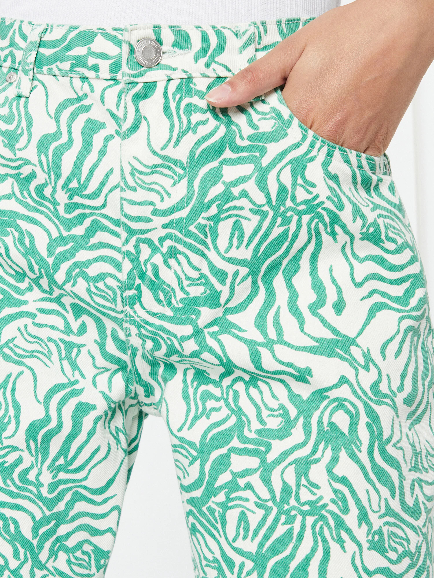 Envii Jeans 'ENBREE' ecru / verde - Pled.ro