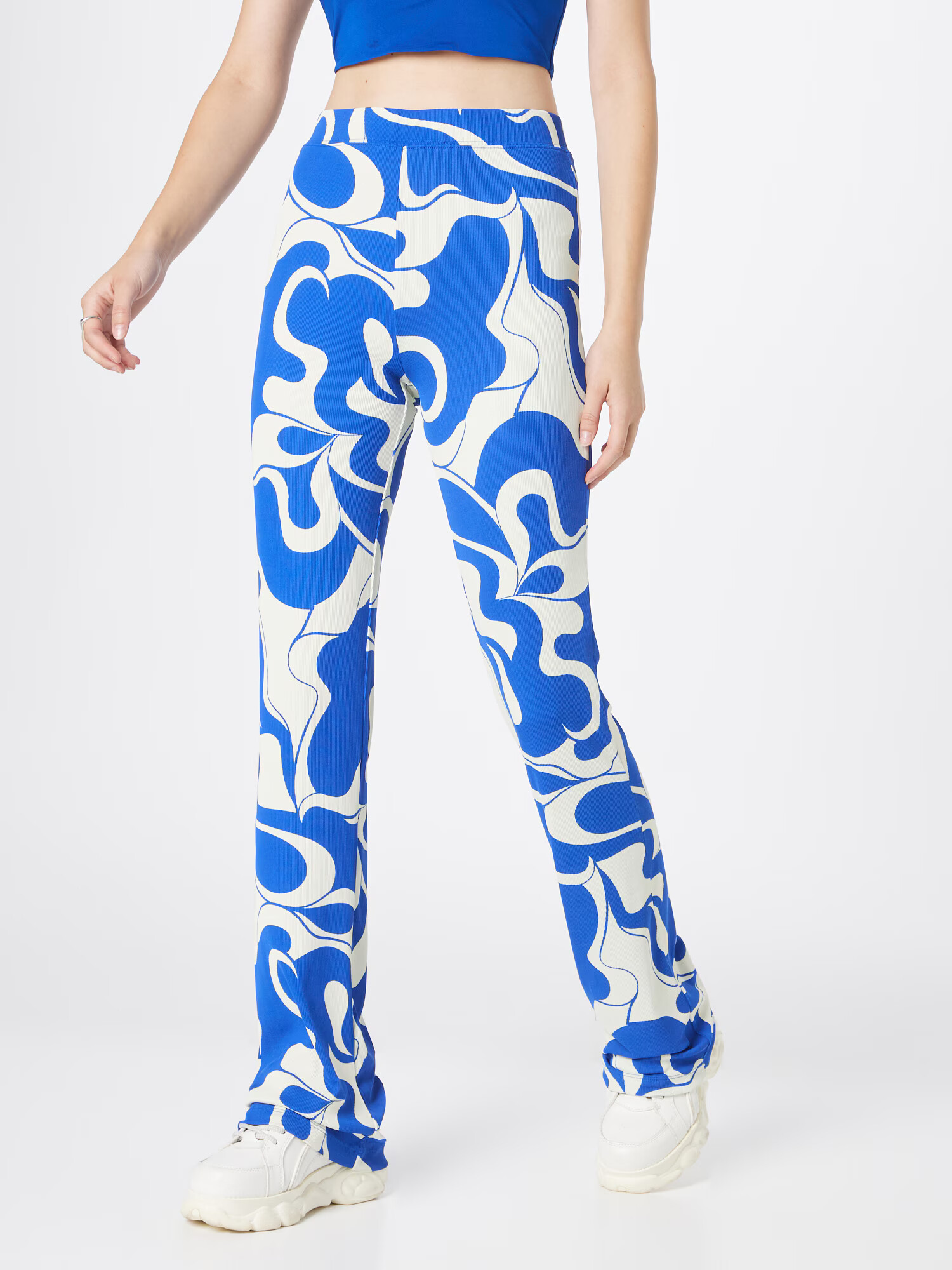 Envii Leggings 'ENMARGAUX' albastru regal / alb - Pled.ro