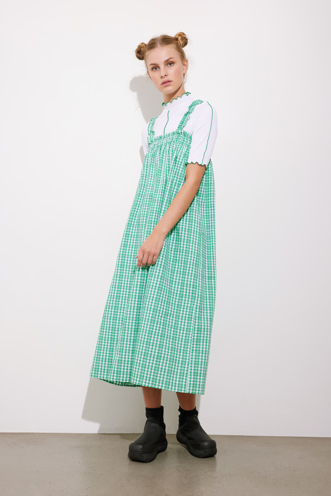 Envii Rochie 'Susan' verde / alb - Pled.ro