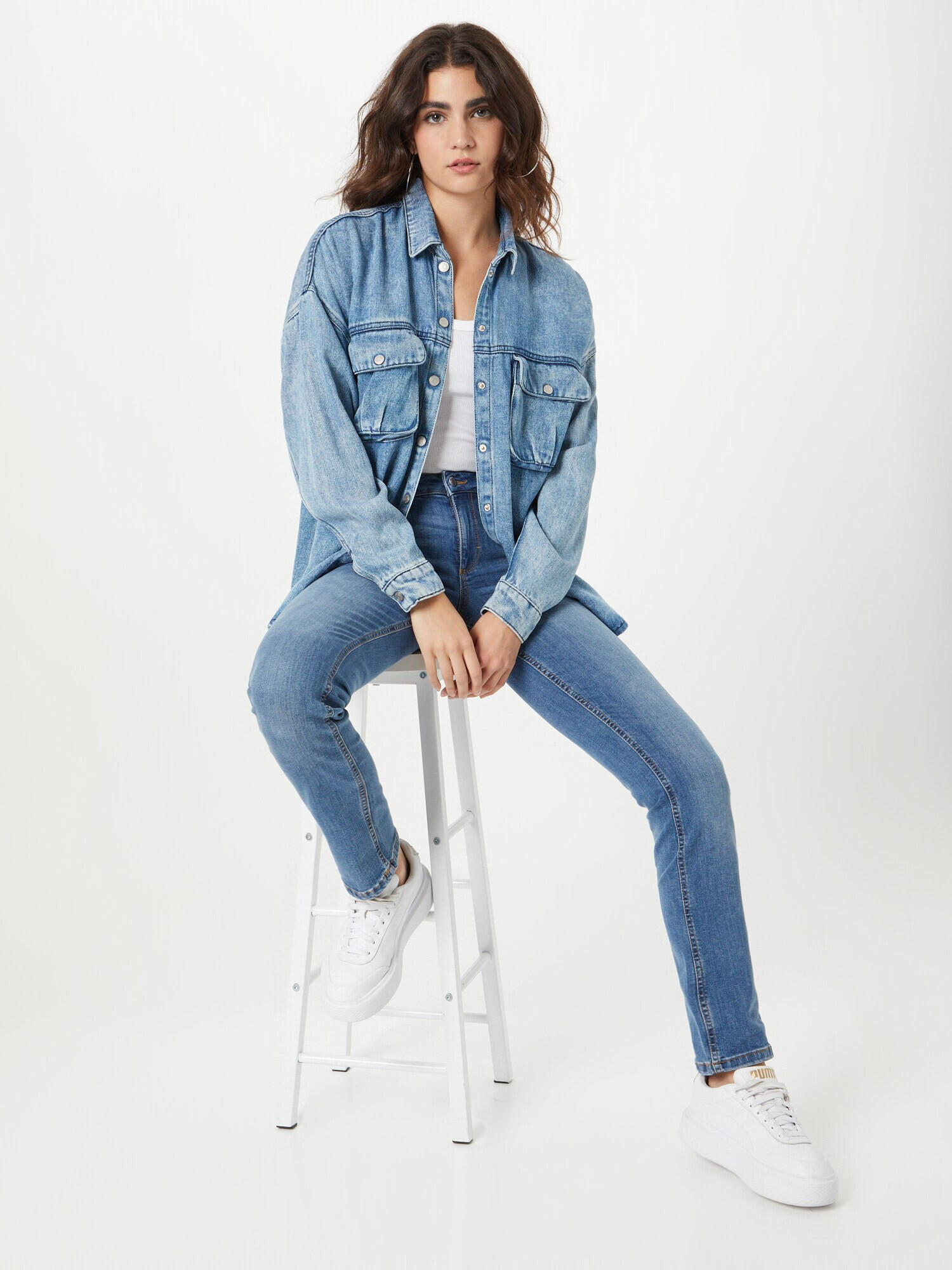 ESPRIT Bluză albastru denim - Pled.ro