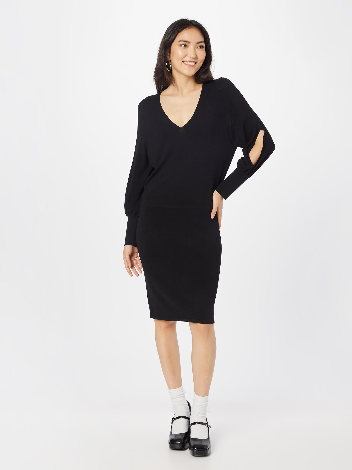 ESPRIT Rochie tricotat negru - Pled.ro