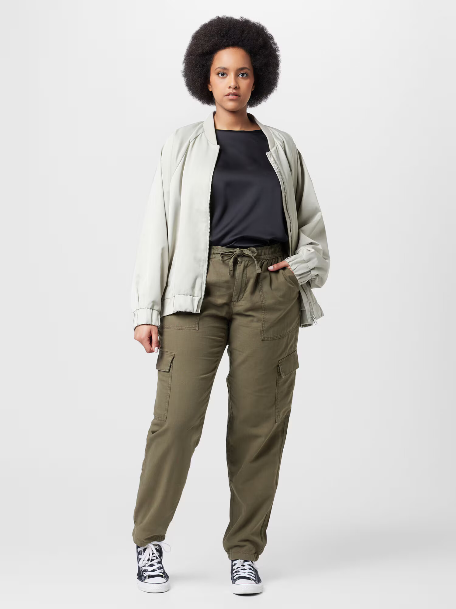 Esprit Curves Pantaloni cu buzunare kaki - Pled.ro