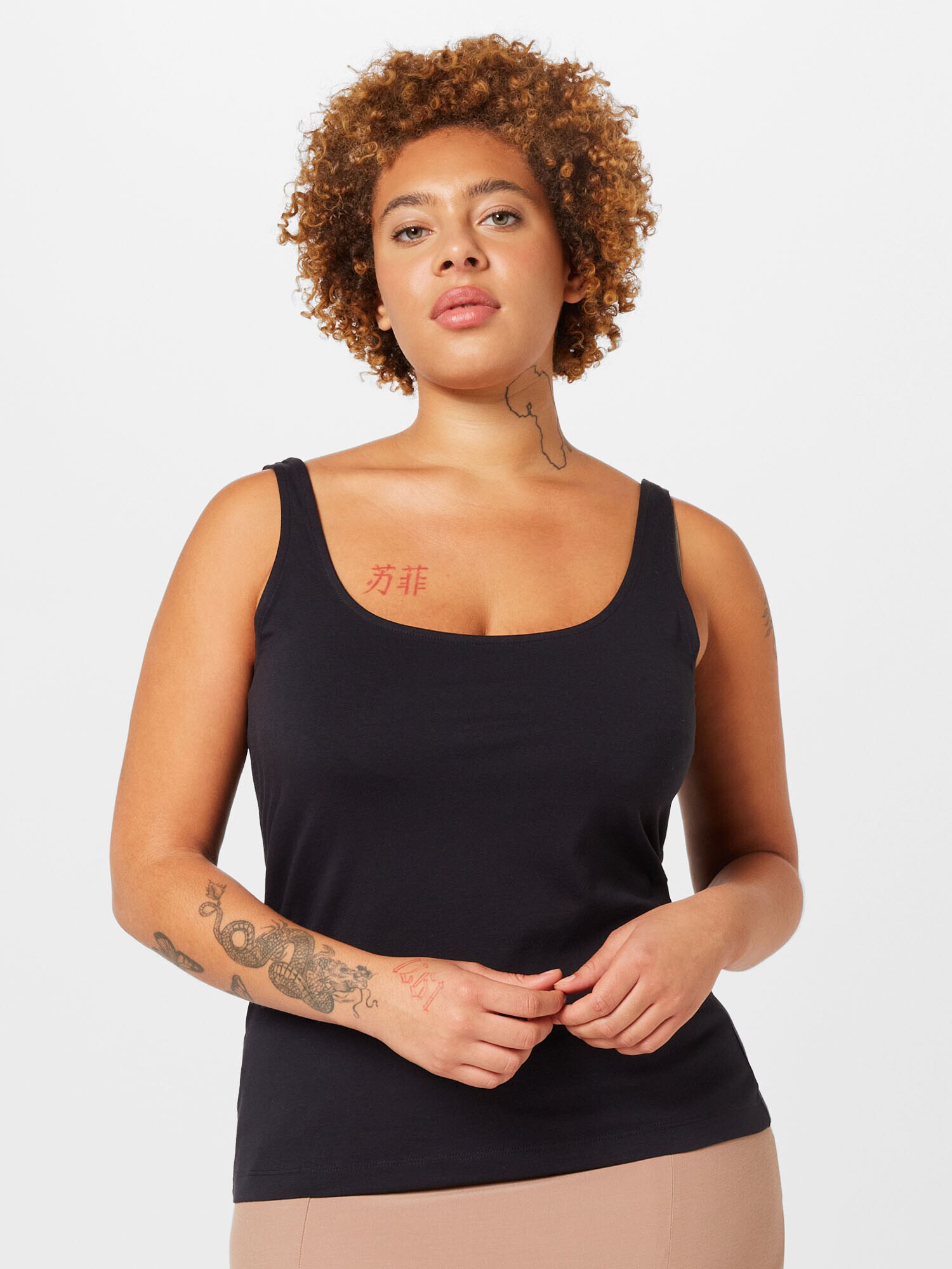 Esprit Curves Top negru - Pled.ro