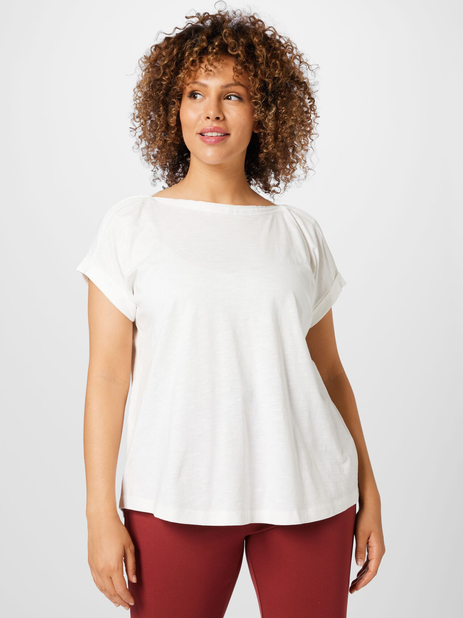 Esprit Curves Tricou alb murdar - Pled.ro