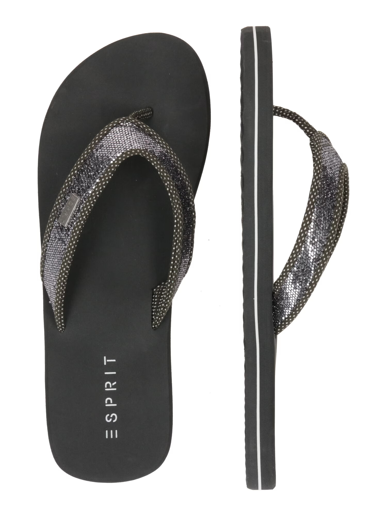 ESPRIT Flip-flops gri / negru - Pled.ro