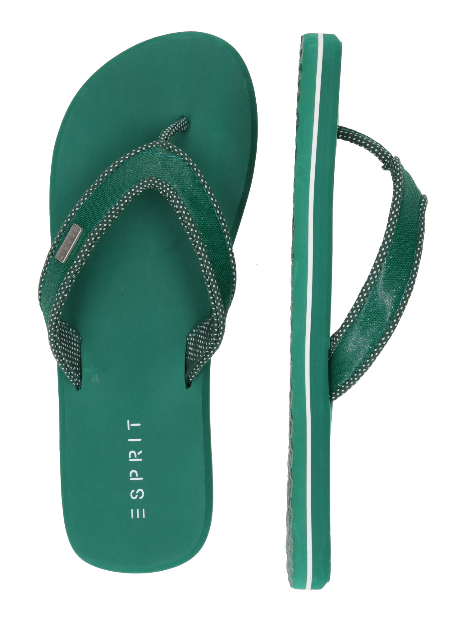 ESPRIT Flip-flops verde / alb - Pled.ro