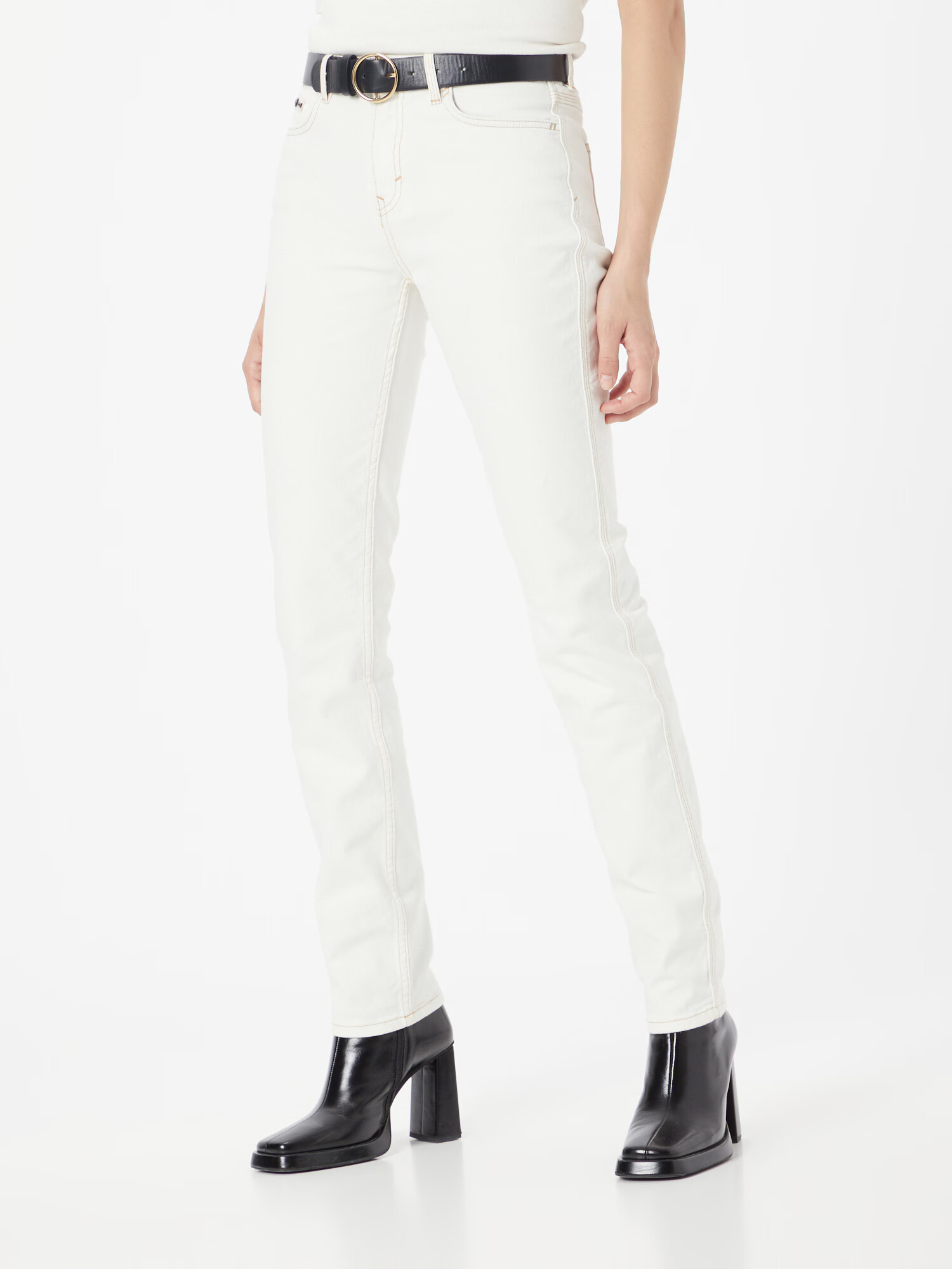 ESPRIT Jeans maro / alb murdar - Pled.ro