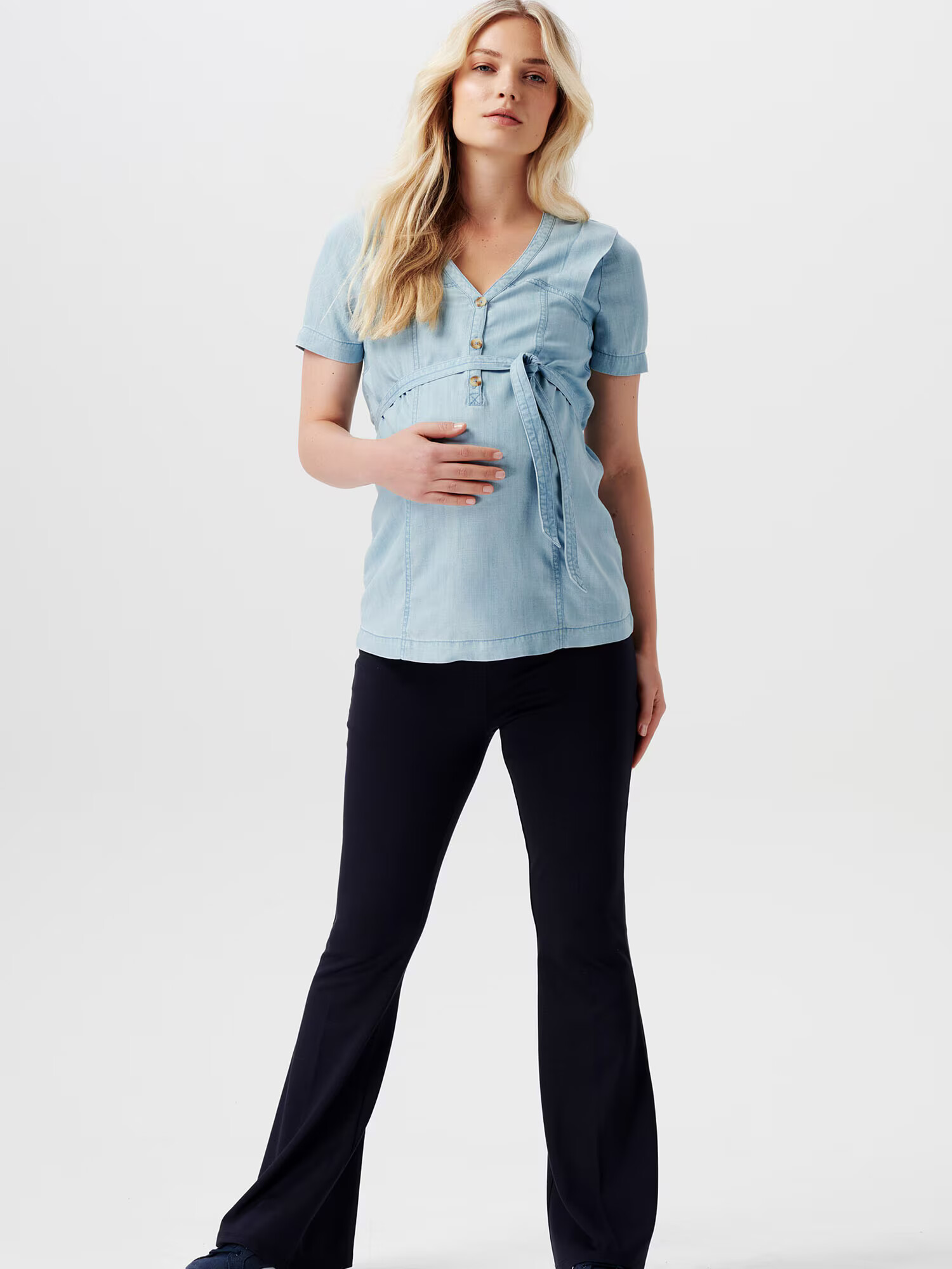 Esprit Maternity Bluză albastru denim - Pled.ro