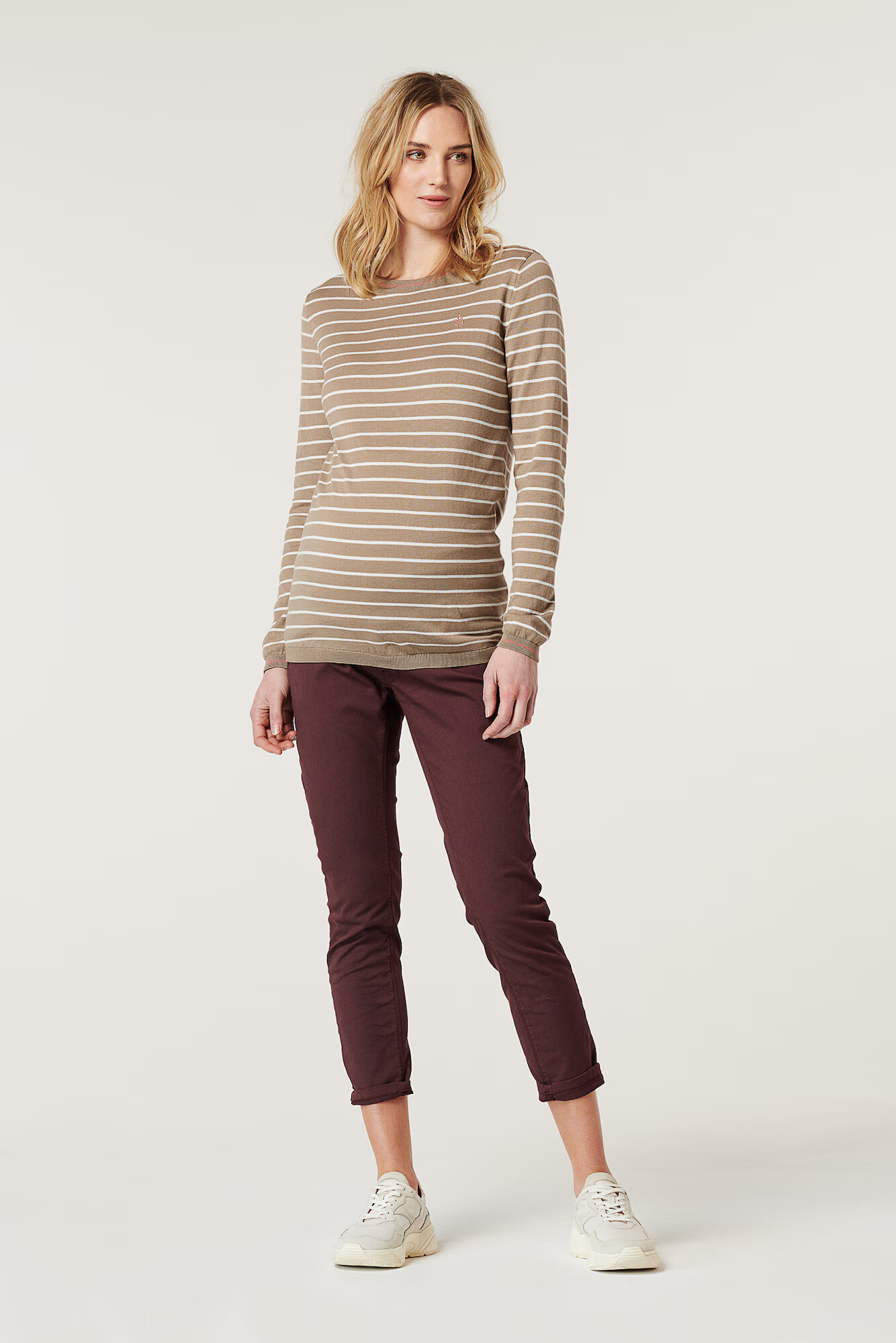 Esprit Maternity Pulover bej / maro / alb - Pled.ro