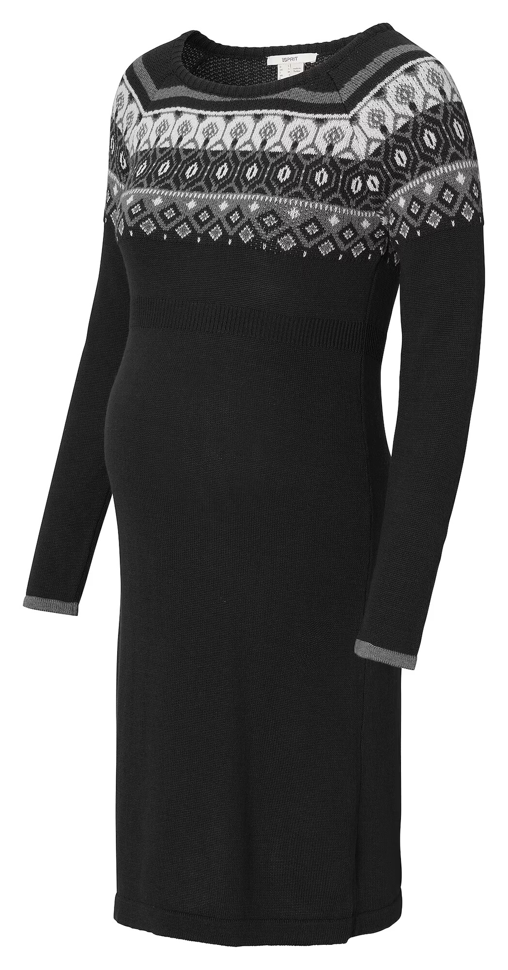 Esprit Maternity Rochie tricotat gri / negru / alb murdar - Pled.ro