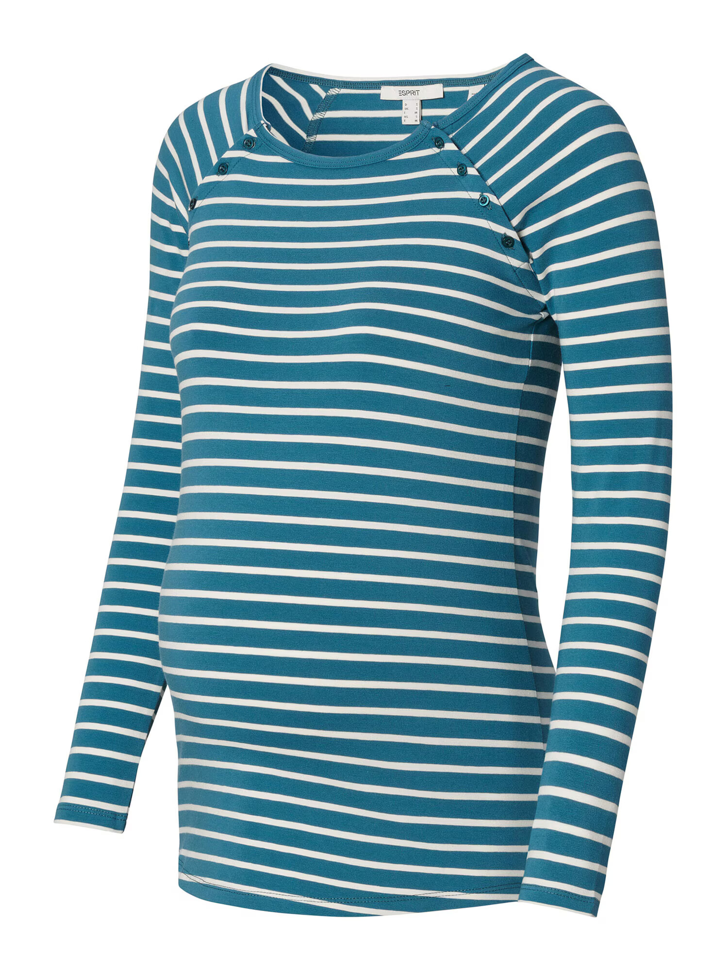 Esprit Maternity Tricou cyan / alb - Pled.ro