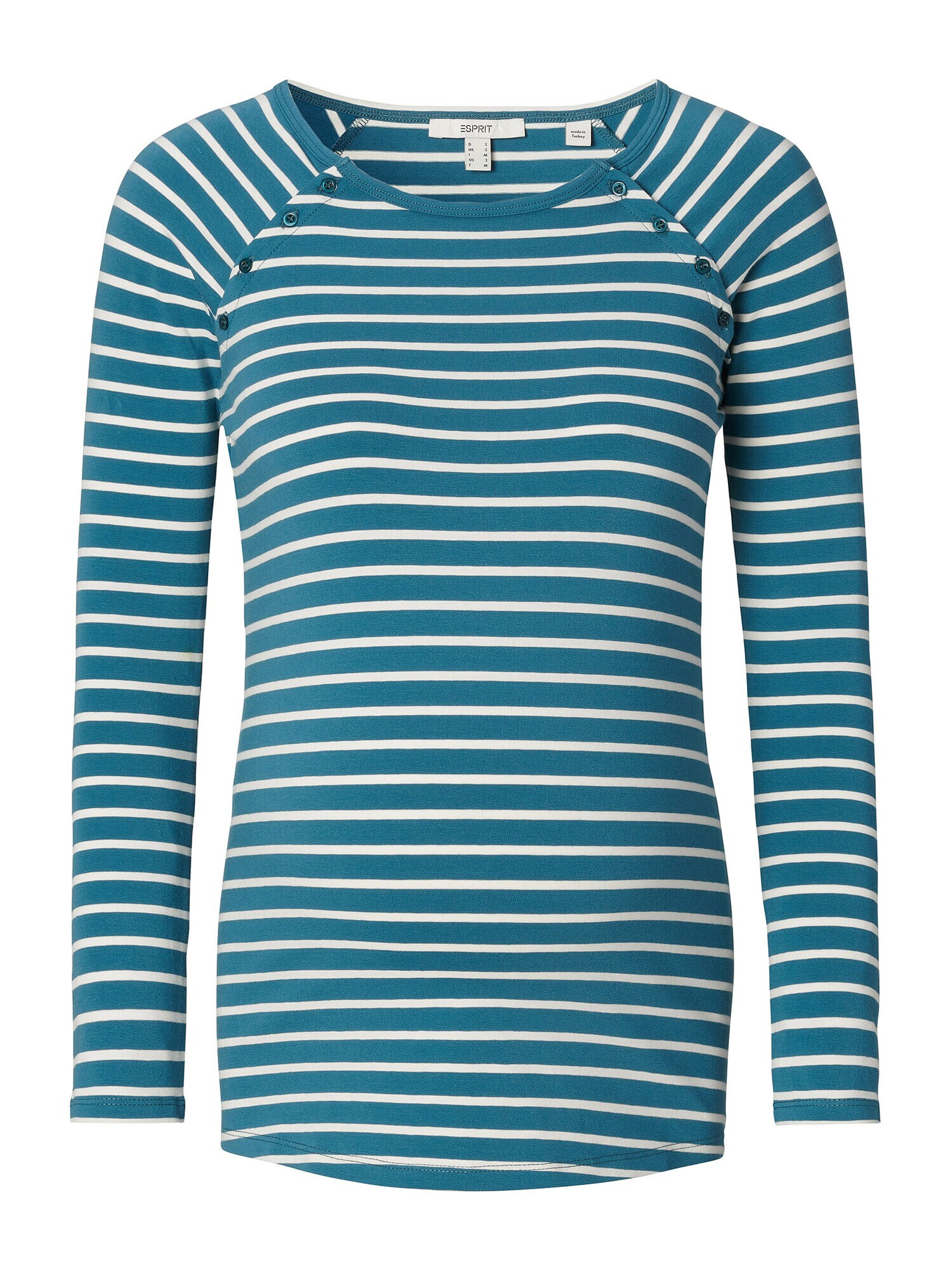 Esprit Maternity Tricou cyan / alb - Pled.ro