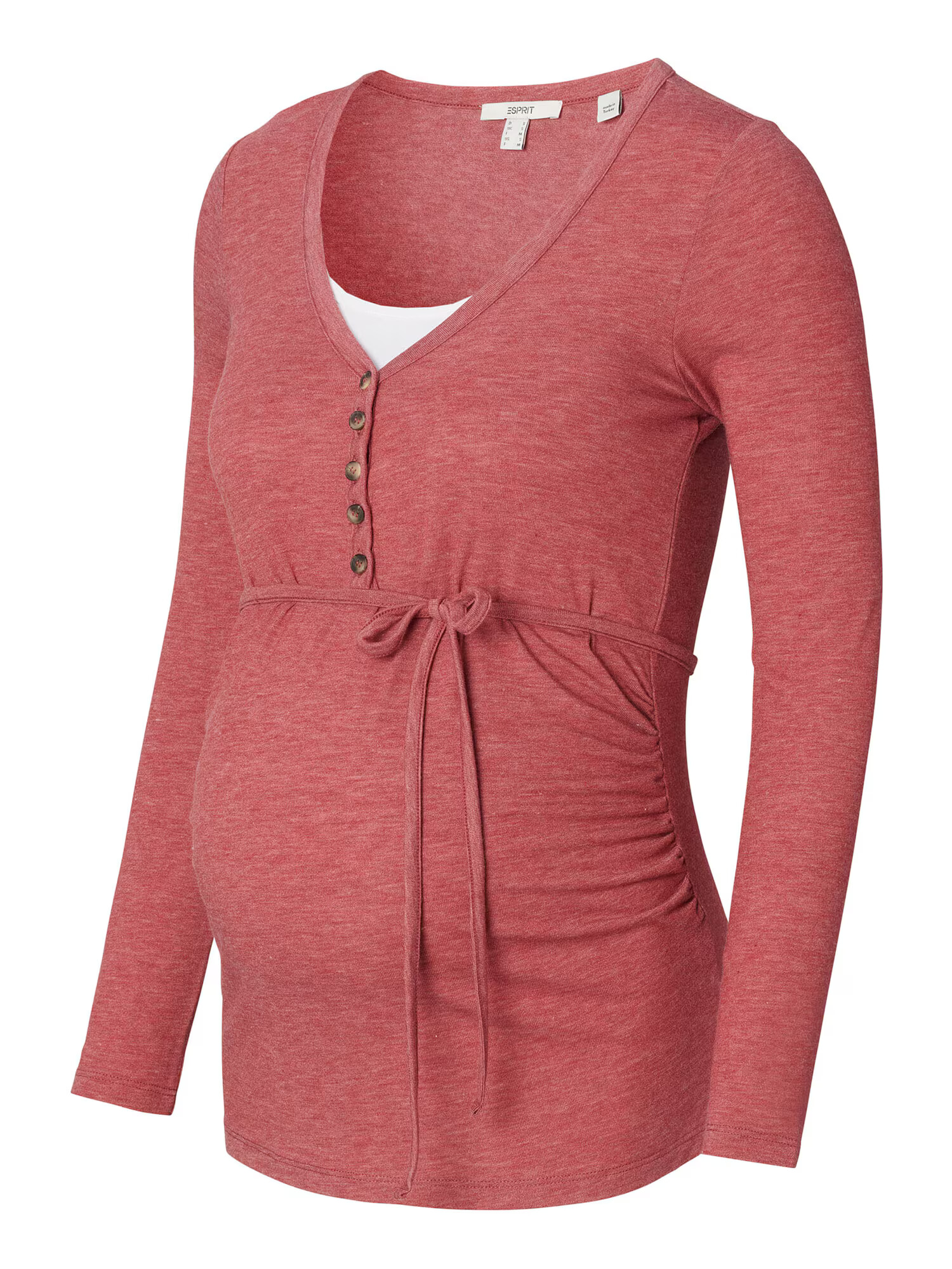 Esprit Maternity Tricou maro deschis / maro închis / roșu pastel / alb - Pled.ro