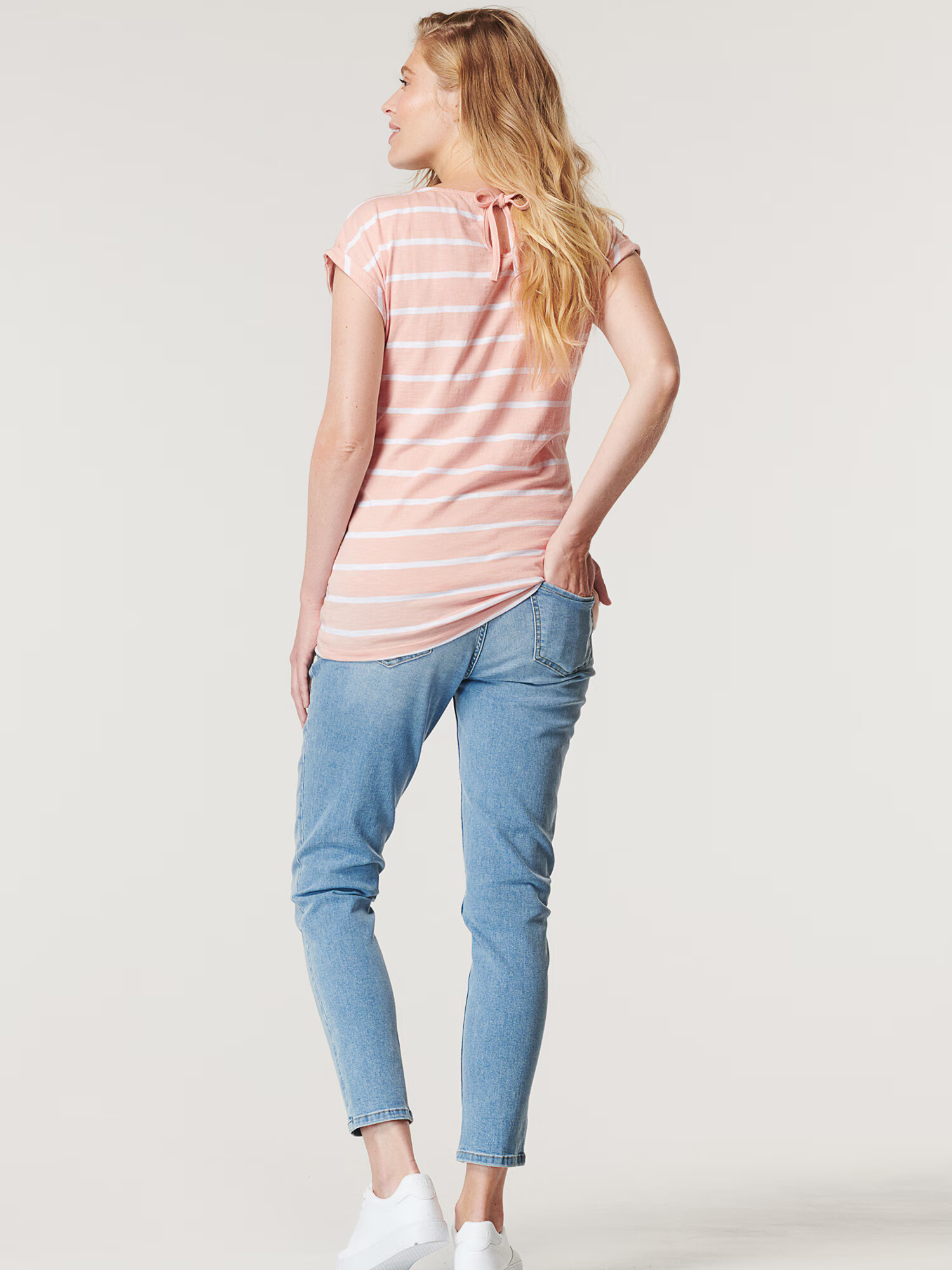 Esprit Maternity Tricou roz deschis / alb - Pled.ro