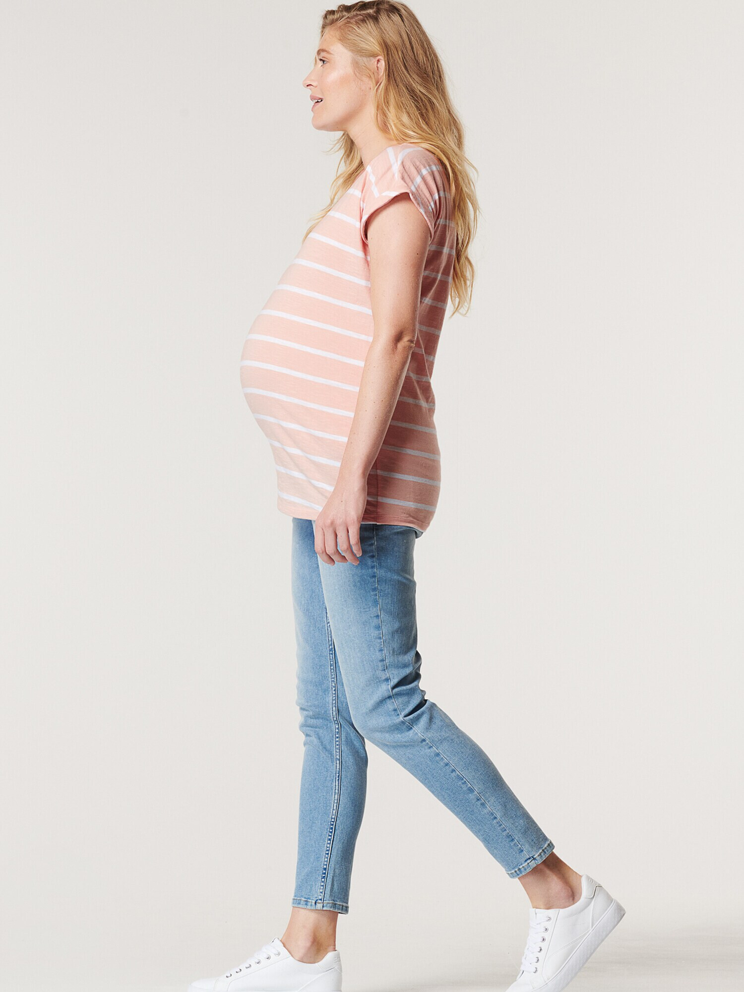 Esprit Maternity Tricou roz deschis / alb - Pled.ro