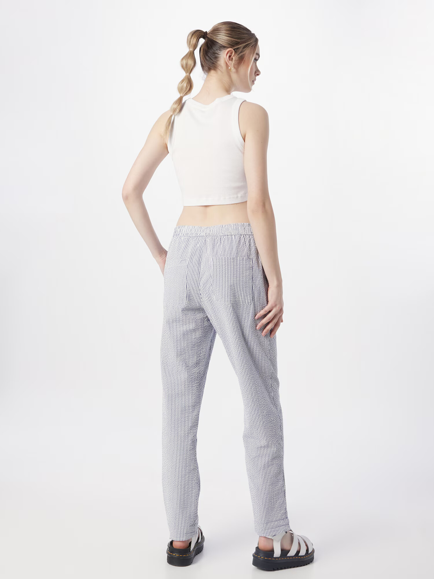 ESPRIT Pantaloni 'Belle' albastru marin / alb - Pled.ro