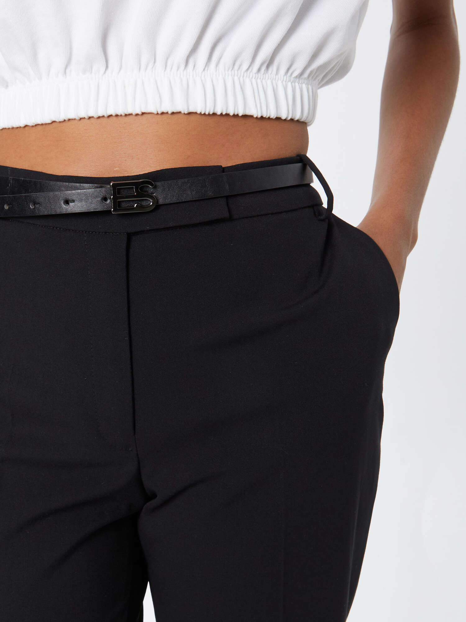 ESPRIT Pantaloni cu dungă 'Newport' negru - Pled.ro