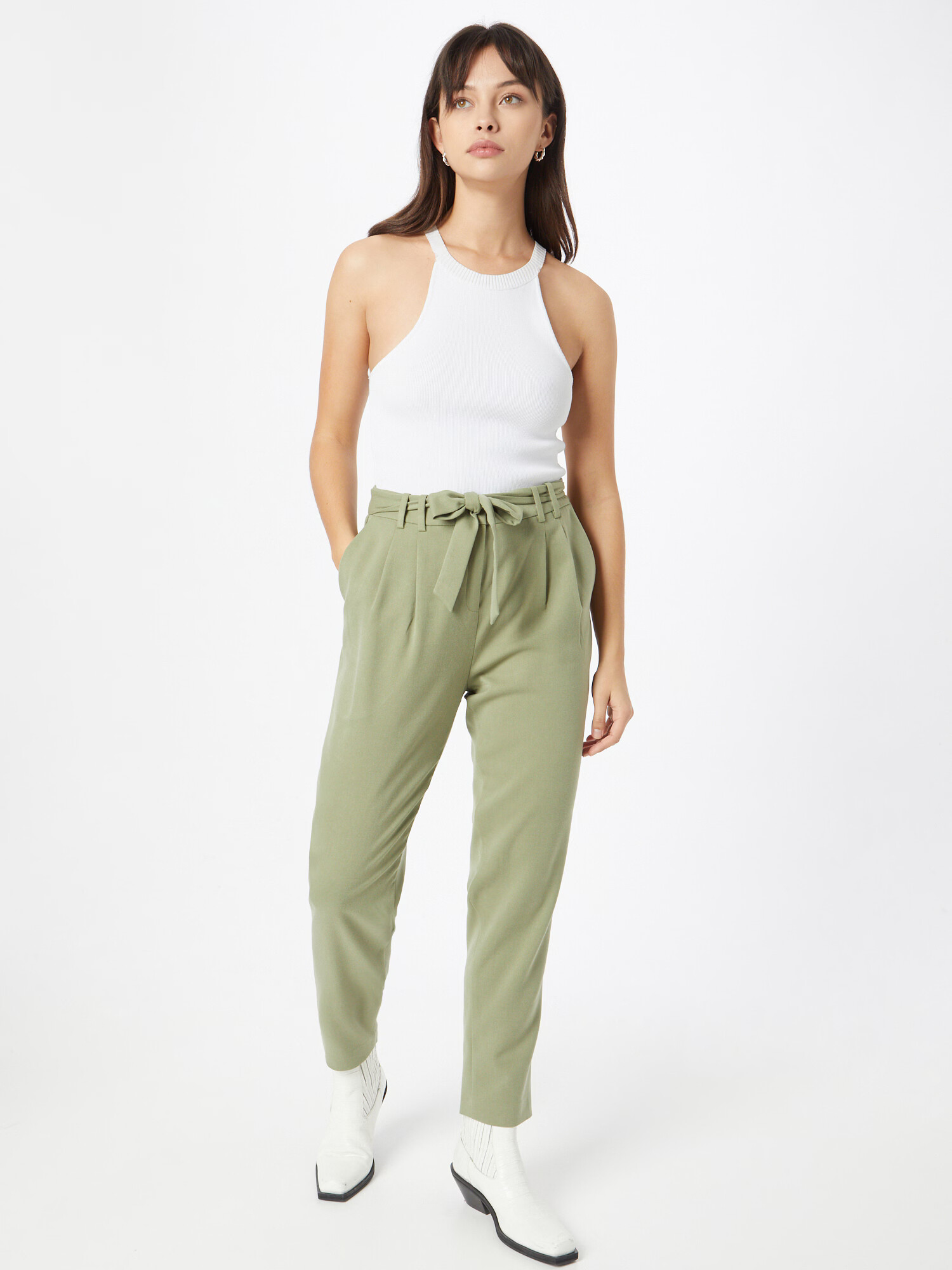 ESPRIT Pantaloni cutați verde măr - Pled.ro