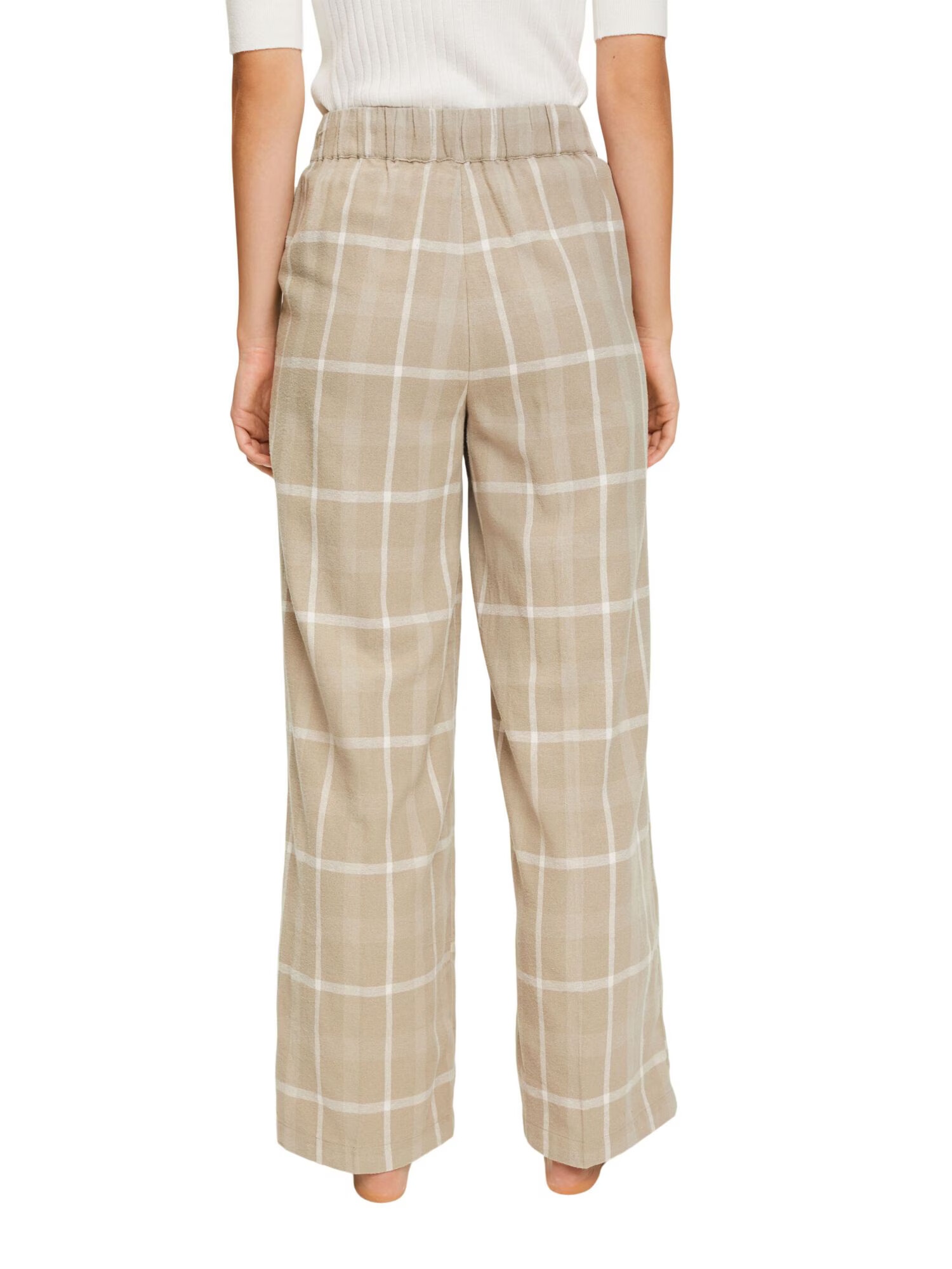 ESPRIT Pantaloni de pijama bej / alb - Pled.ro