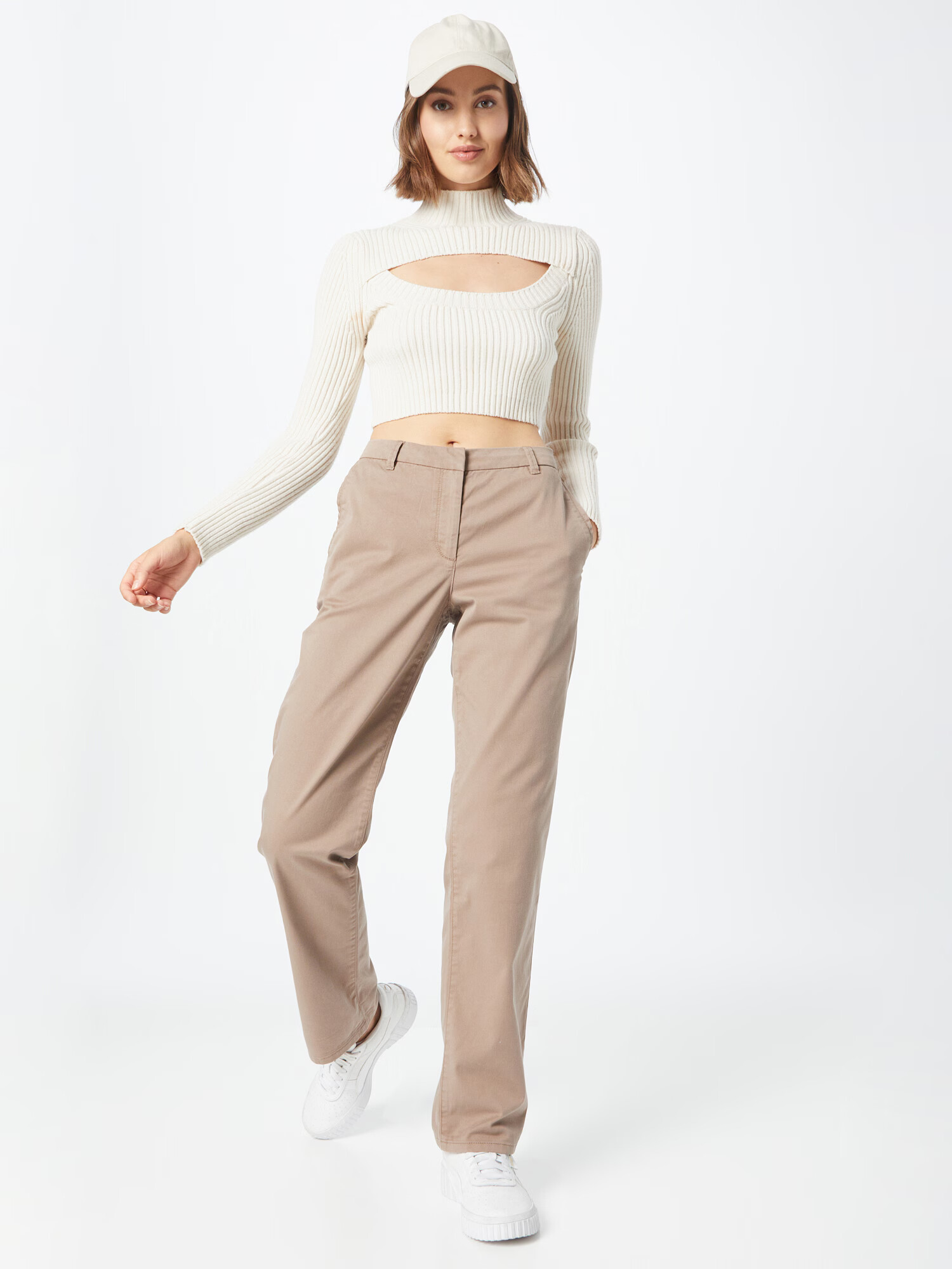 ESPRIT Pantaloni eleganți gri taupe - Pled.ro