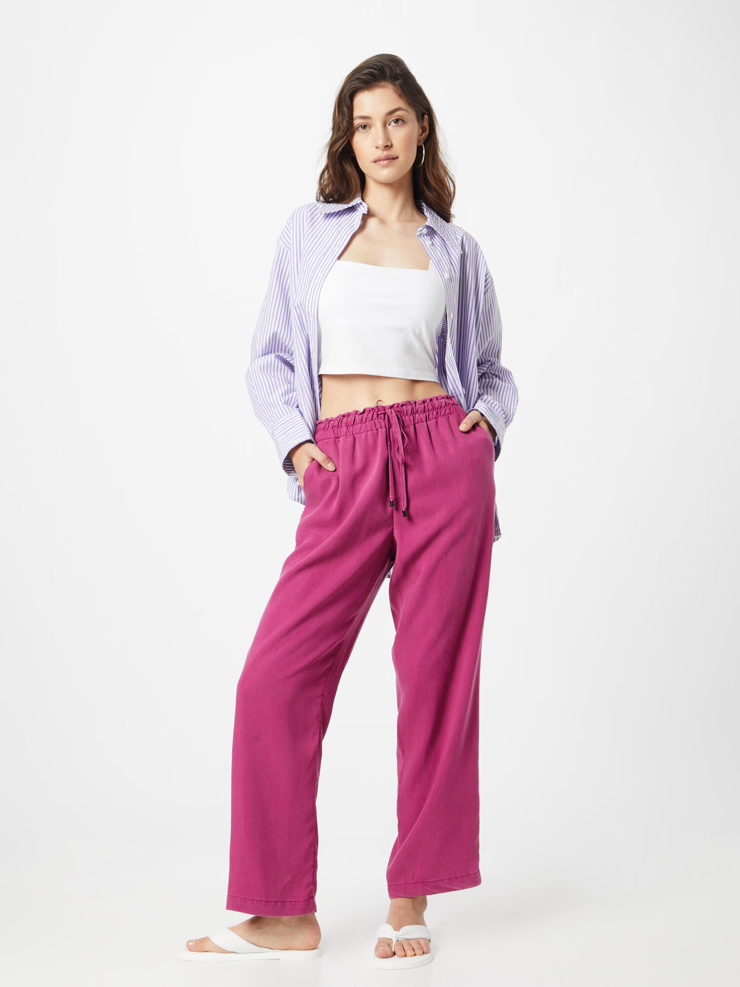 ESPRIT Pantaloni fucsia - Pled.ro