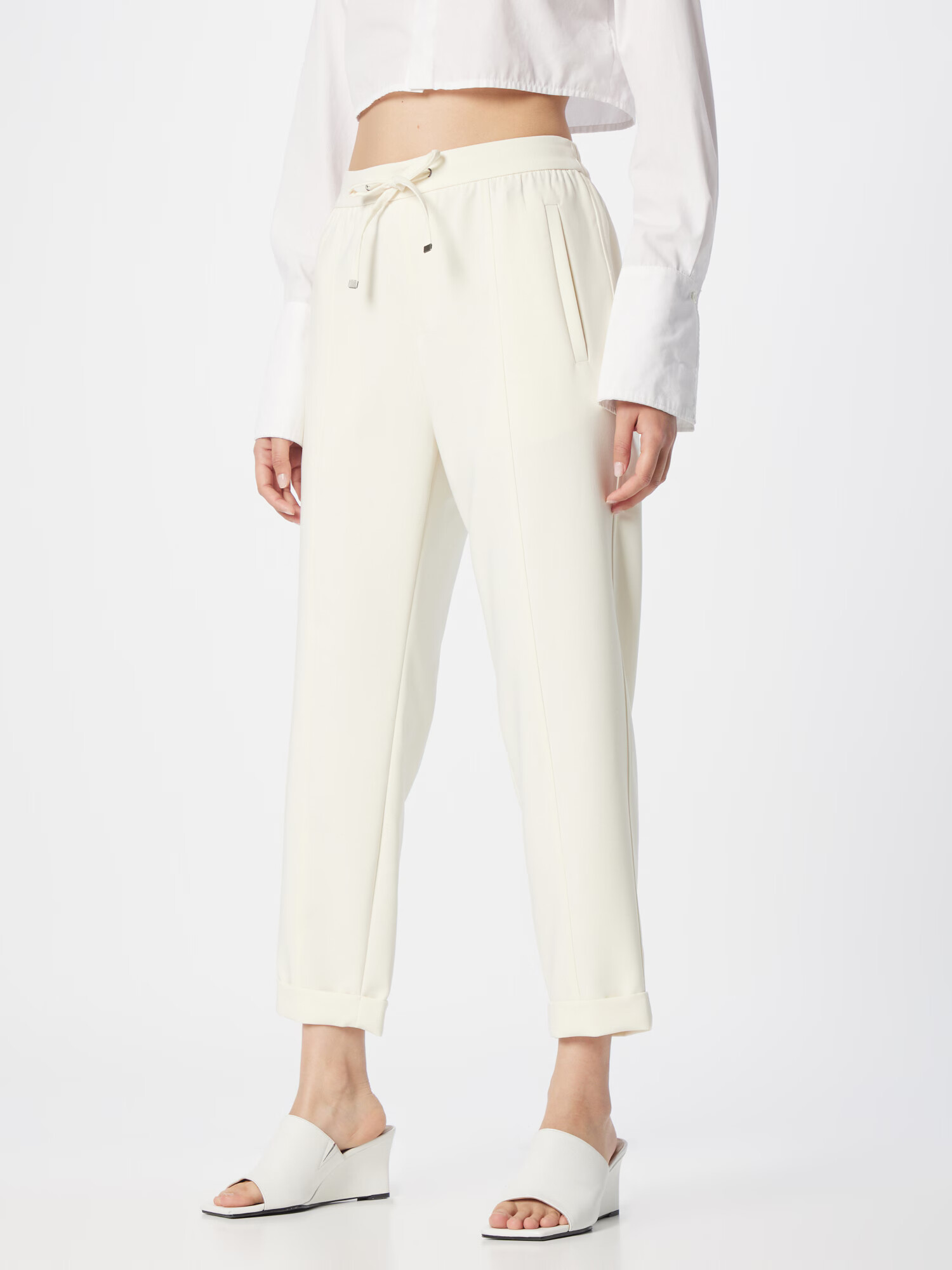 ESPRIT Pantaloni 'Munich' alb natural - Pled.ro