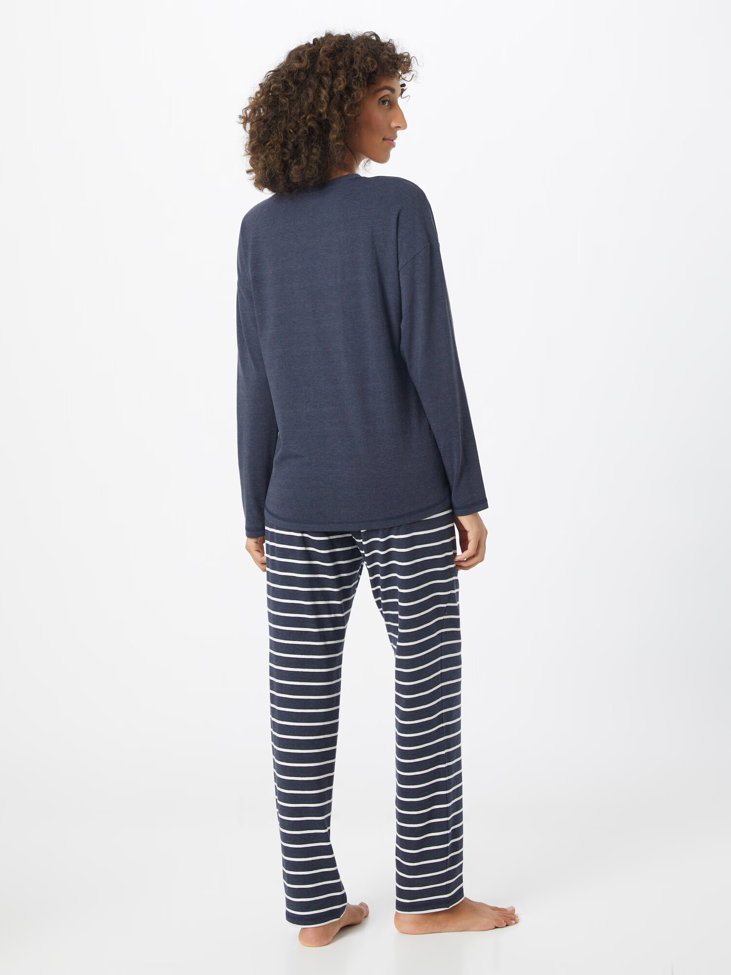 ESPRIT Pijama bleumarin / alb - Pled.ro