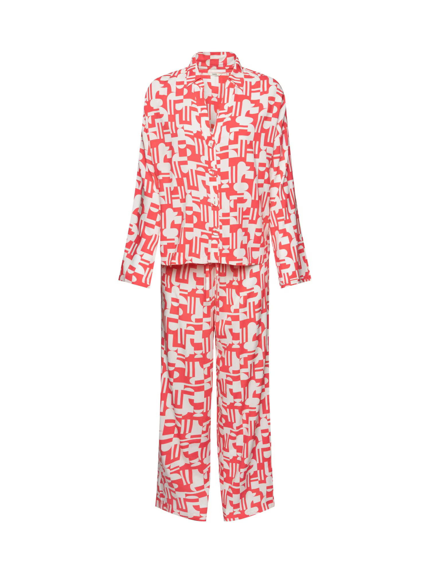 ESPRIT Pijama corai / alb - Pled.ro