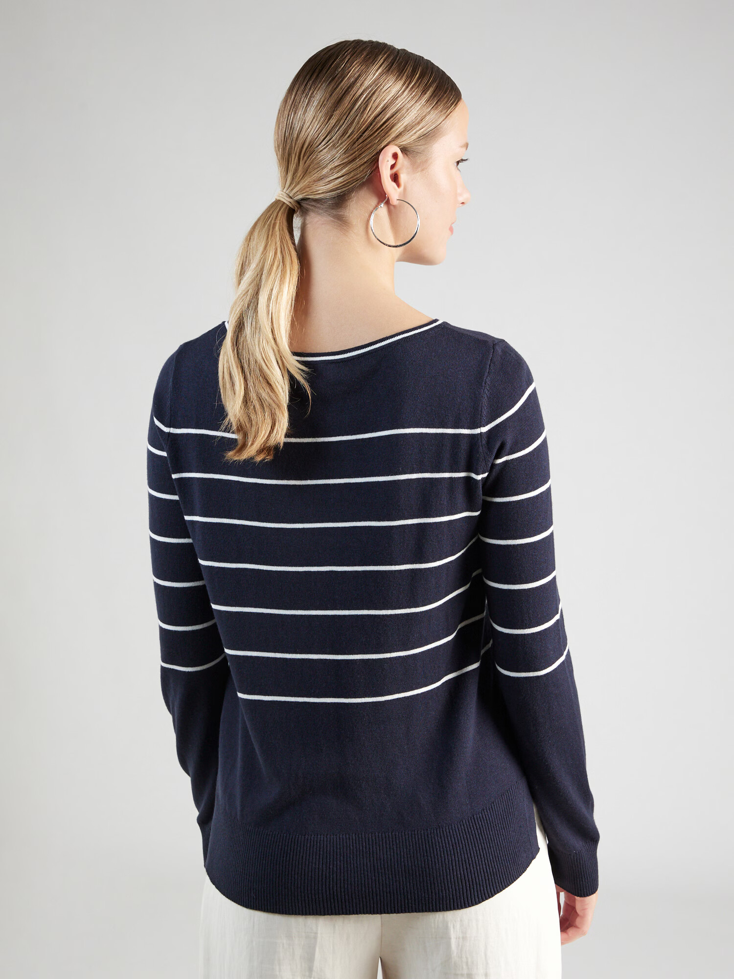 ESPRIT Pulover 'SUS Fine' bleumarin / alb - Pled.ro