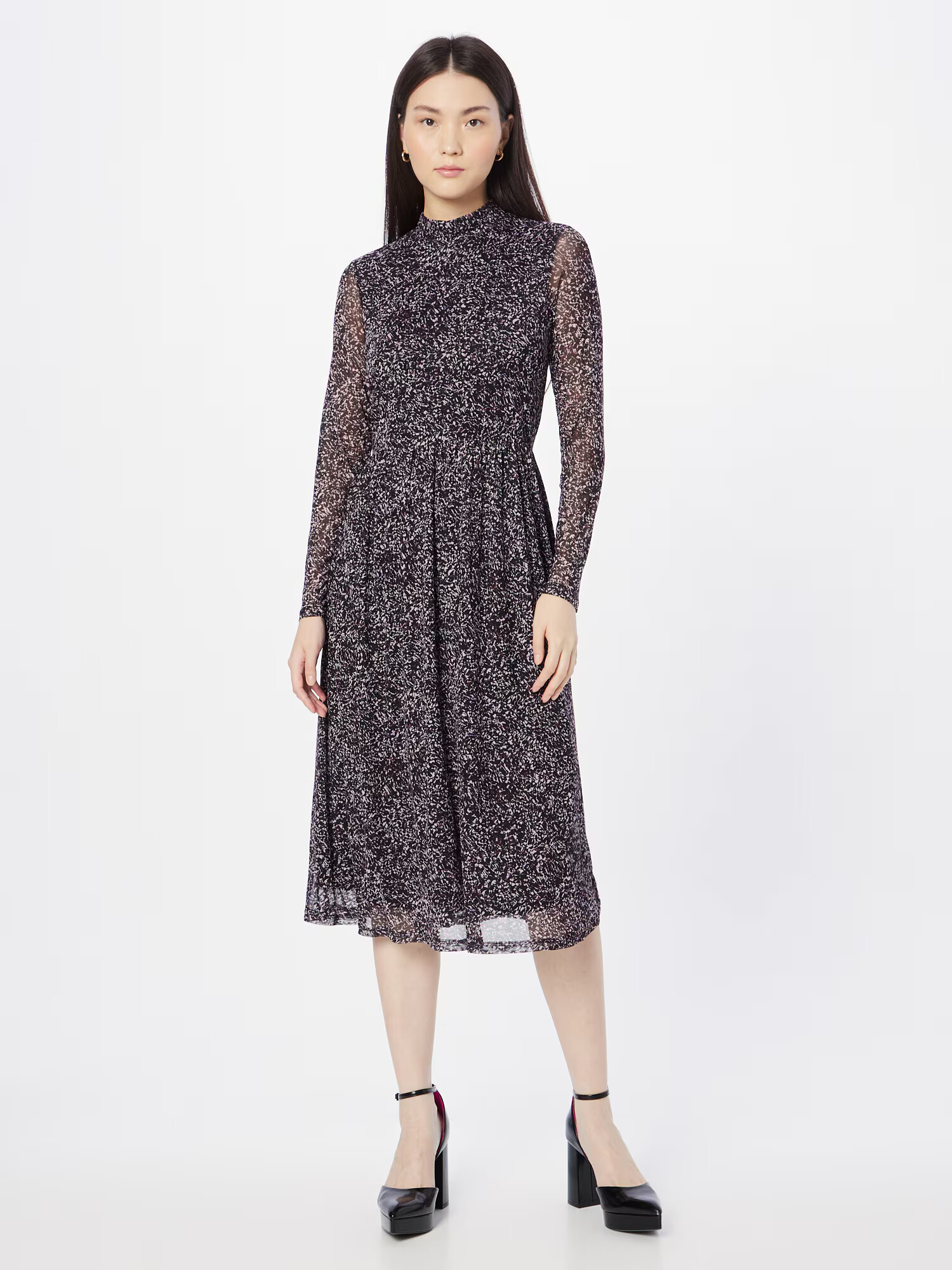 ESPRIT Rochie roșu bordeaux / negru / alb - Pled.ro