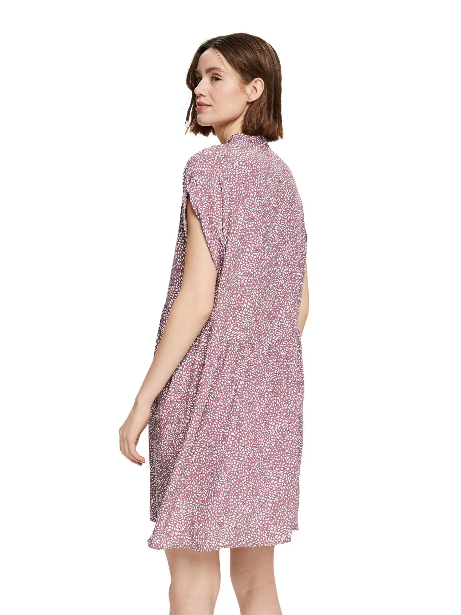 ESPRIT Rochie tip bluză mauve / negru / alb - Pled.ro