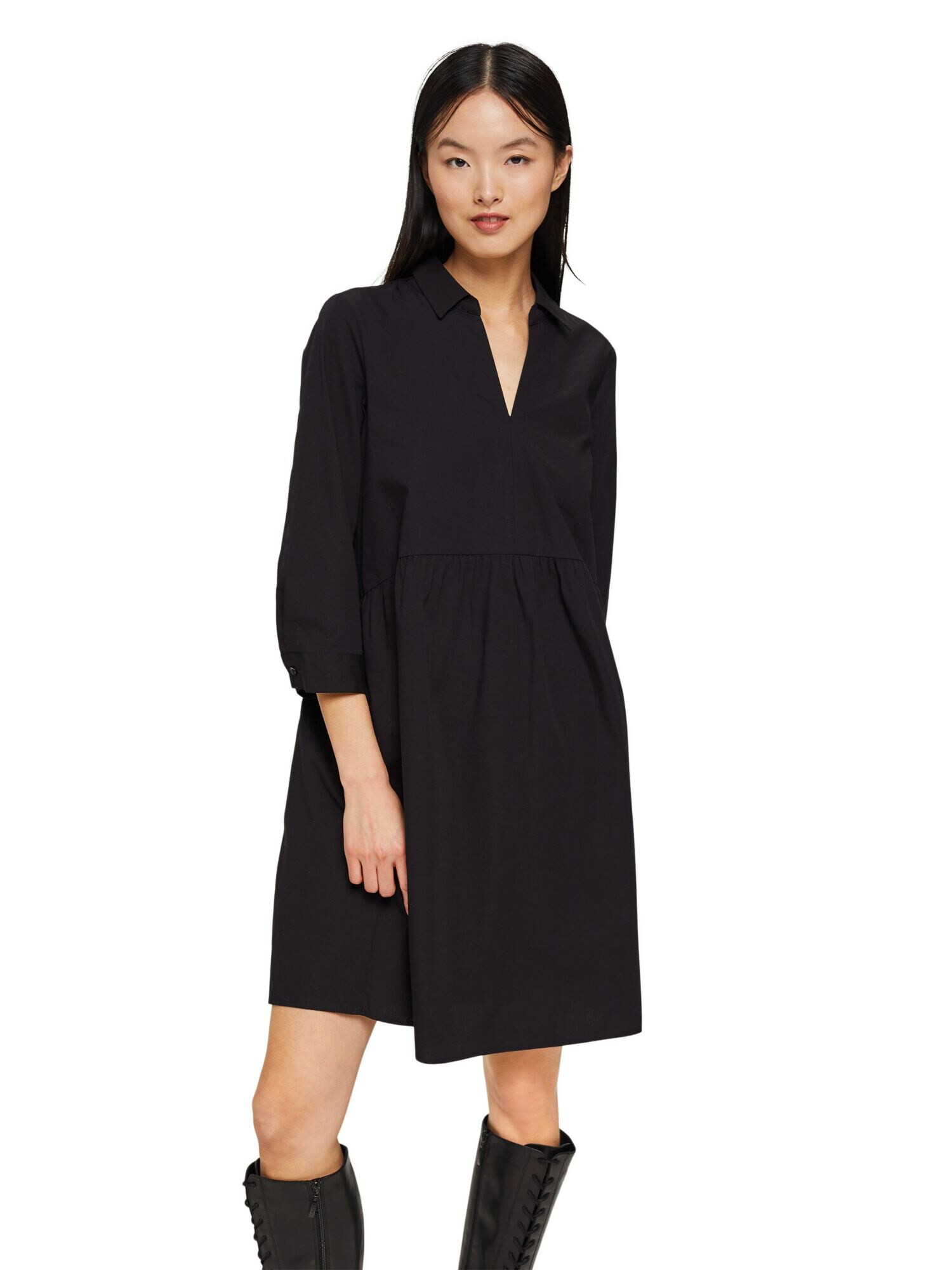 ESPRIT Rochie tip bluză negru - Pled.ro