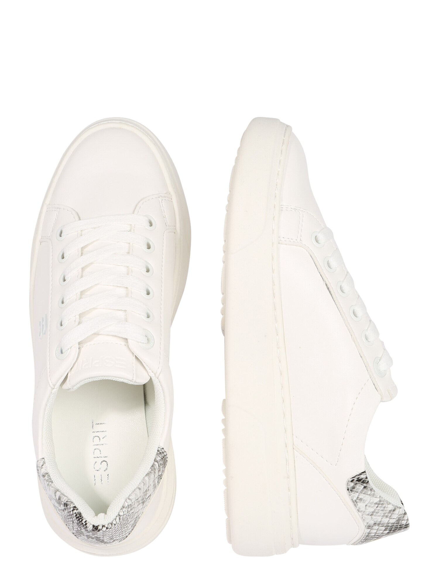 ESPRIT Sneaker low 'Blanes' gri / alb - Pled.ro