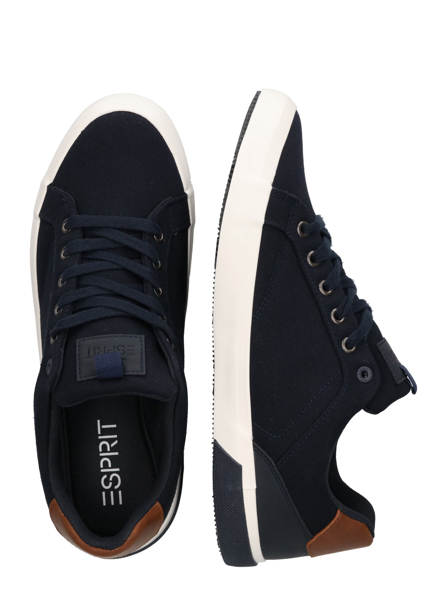 ESPRIT Sneaker low bleumarin / maro - Pled.ro