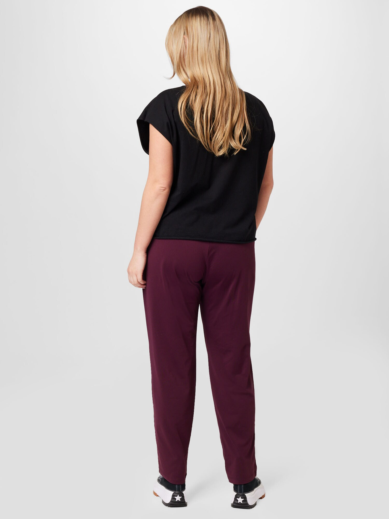 Esprit Sport Curvy Pantaloni roșu burgundy - Pled.ro